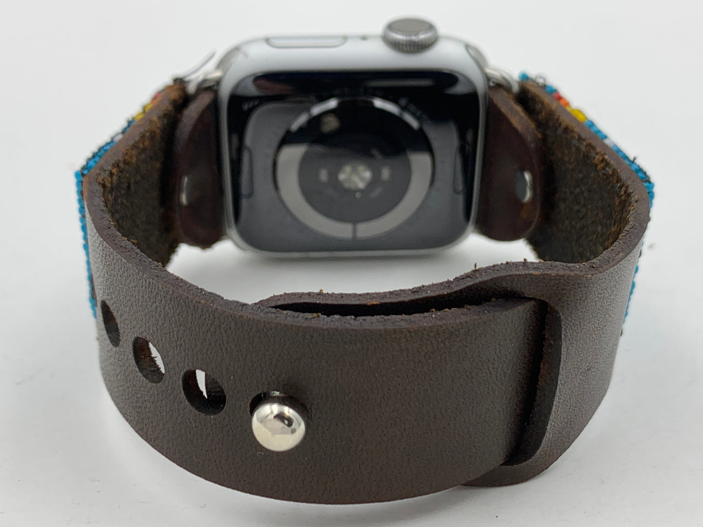 Dwight Nathaniel Beaded Laser cut Leather Apple Watch Band 38/40/41mm #14