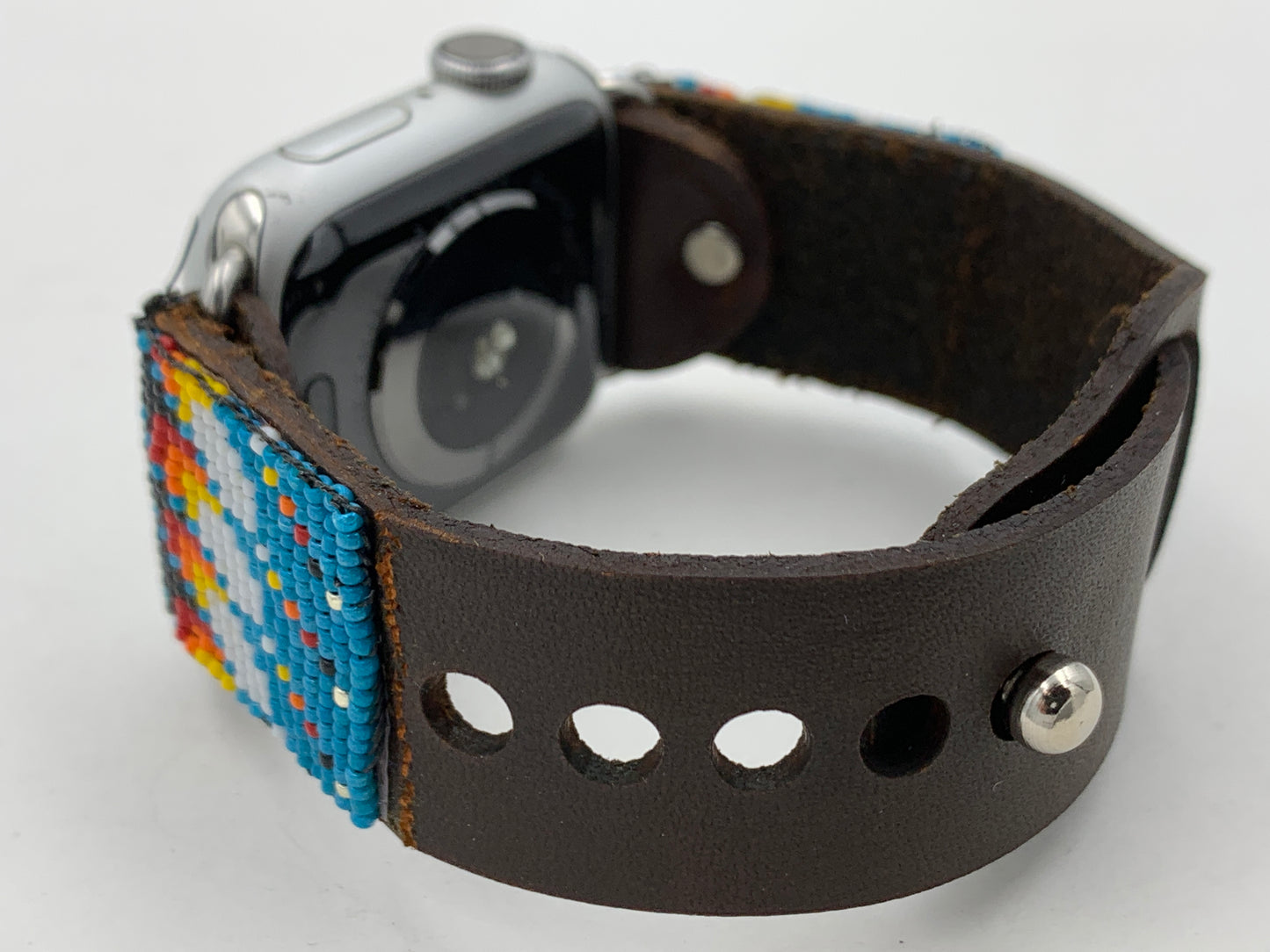 Dwight Nathaniel Beaded Laser cut Leather Apple Watch Band 38/40/41mm #14