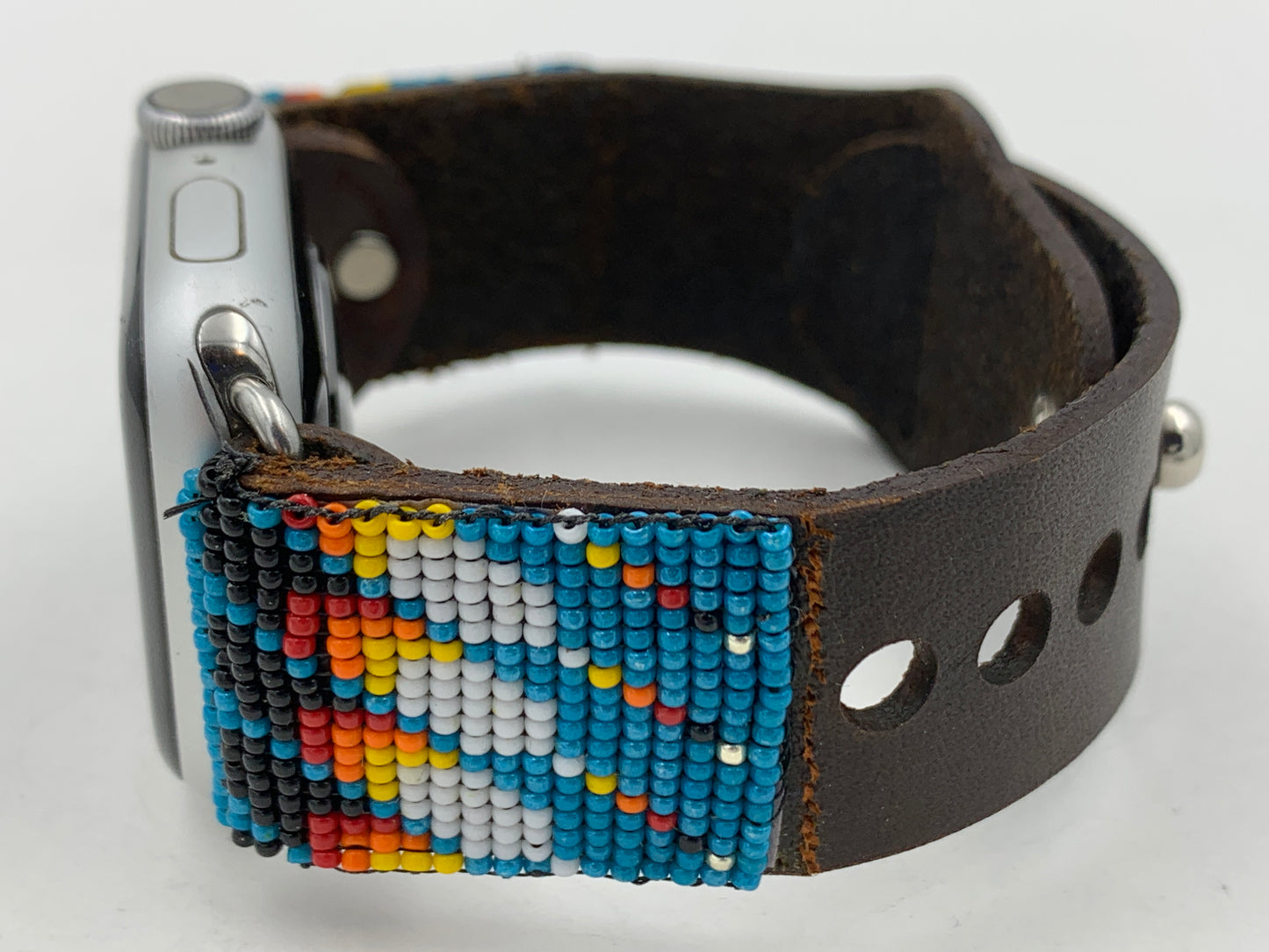 Dwight Nathaniel Beaded Laser cut Leather Apple Watch Band 38/40/41mm #14