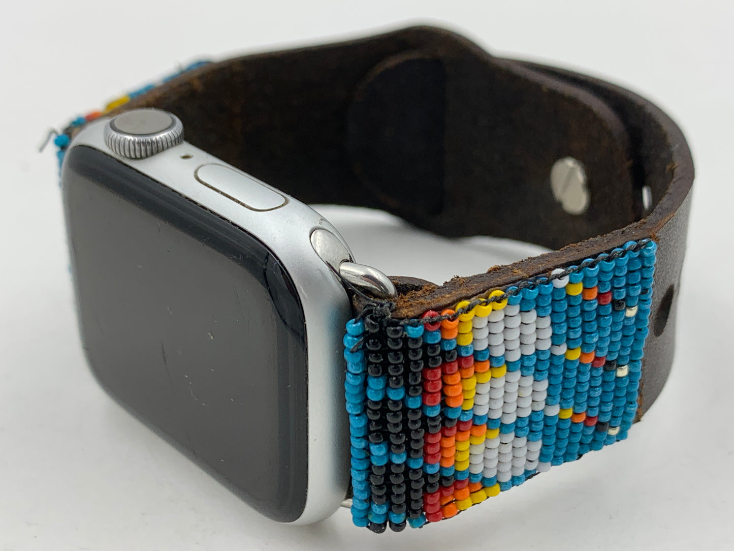 Dwight Nathaniel Beaded Laser cut Leather Apple Watch Band 38/40/41mm #14