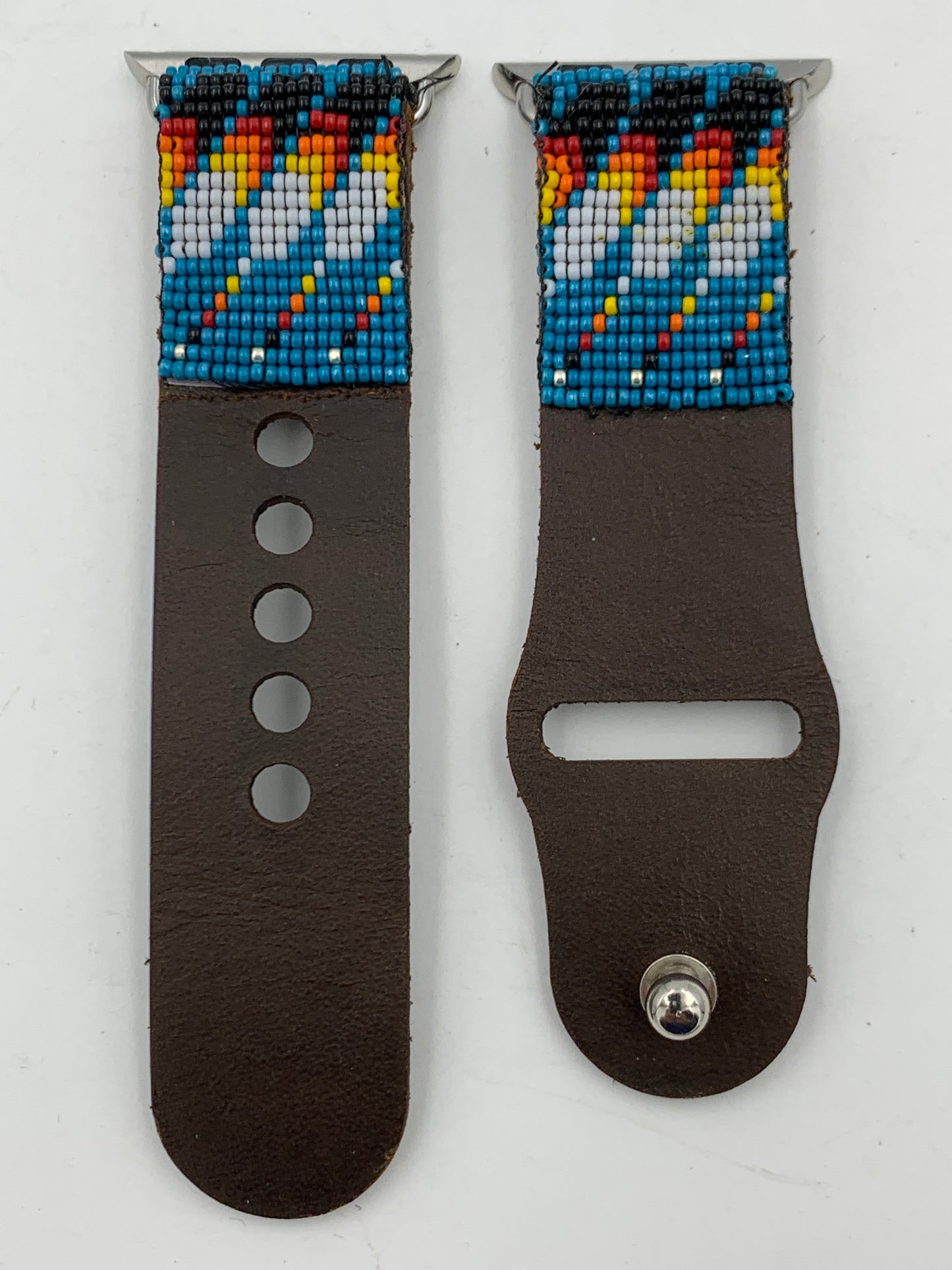 Dwight Nathaniel Beaded Laser cut Leather Apple Watch Band 38/40/41mm #14