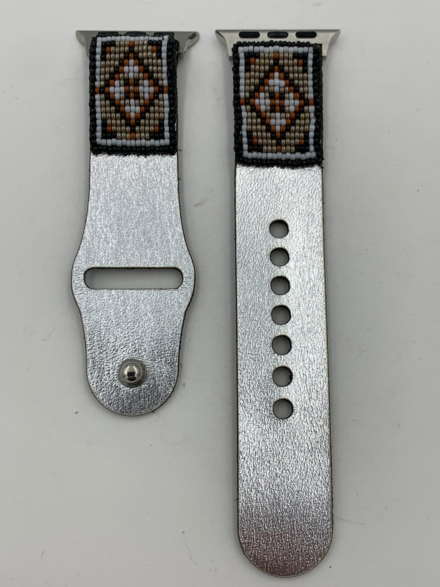 Dwight Nathaniel Beaded Laser cut Leather Apple Watch Band 38/40/41mm #17