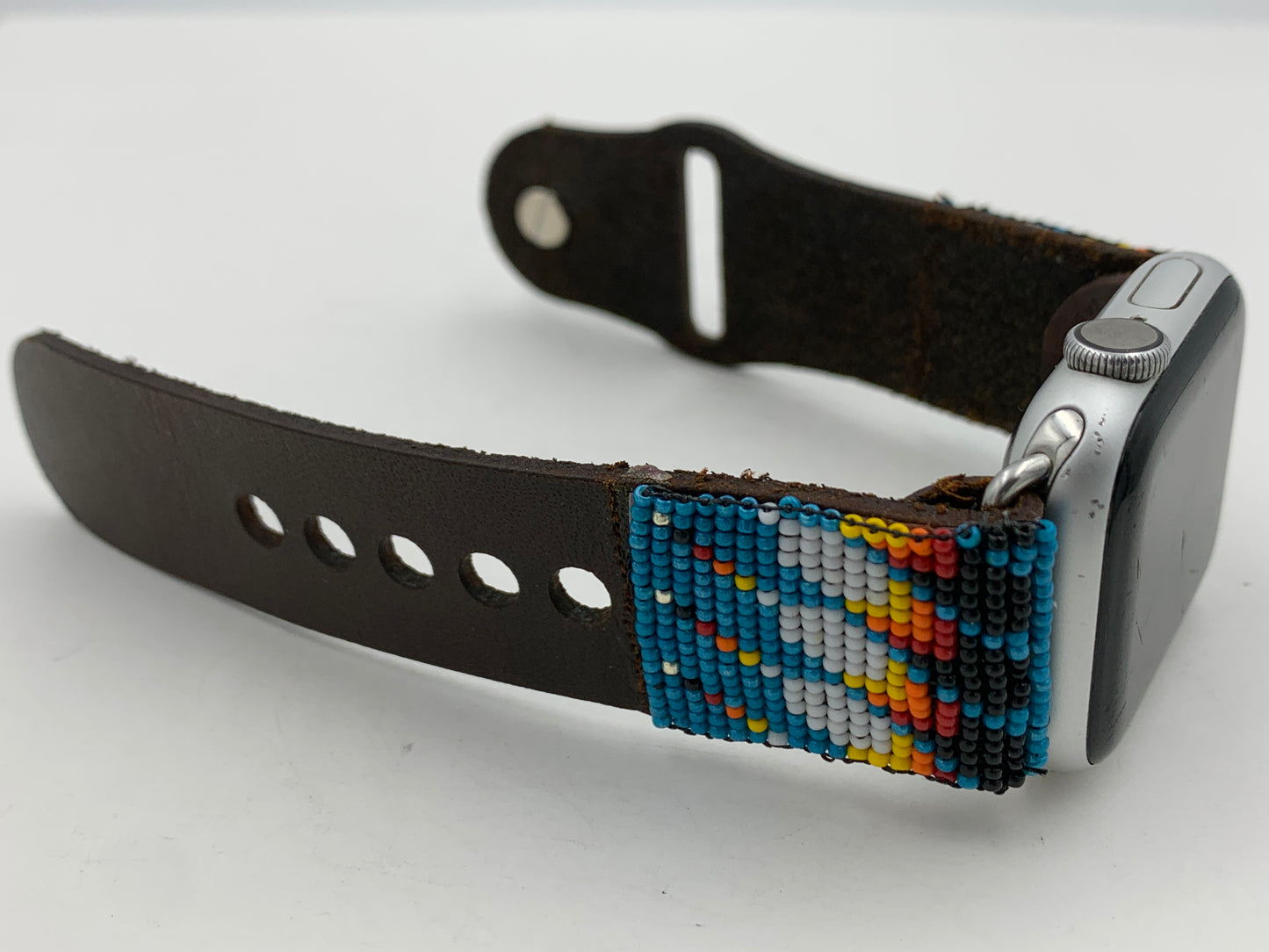 Dwight Nathaniel Beaded Laser cut Leather Apple Watch Band 38/40/41mm #14