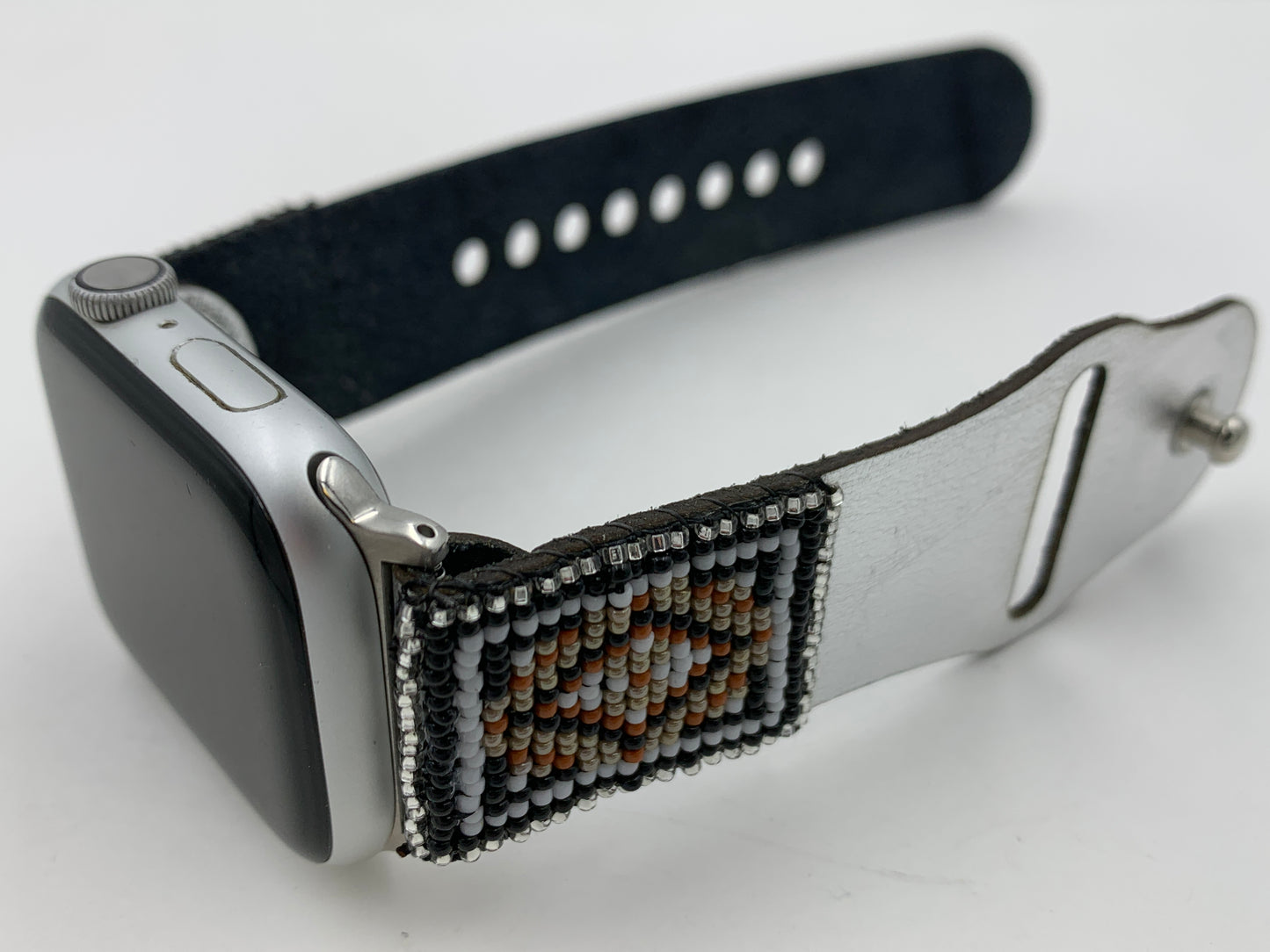 Dwight Nathaniel Beaded Laser cut Leather Apple Watch Band 42/44/45mm #19