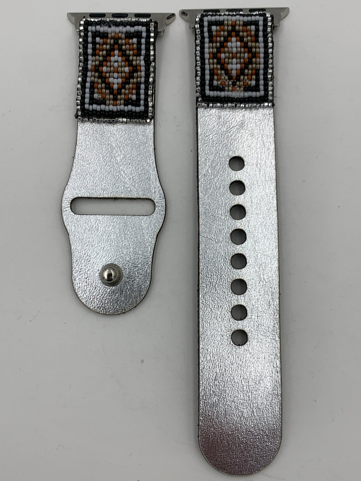 Dwight Nathaniel Beaded Laser cut Leather Apple Watch Band 42/44/45mm #19