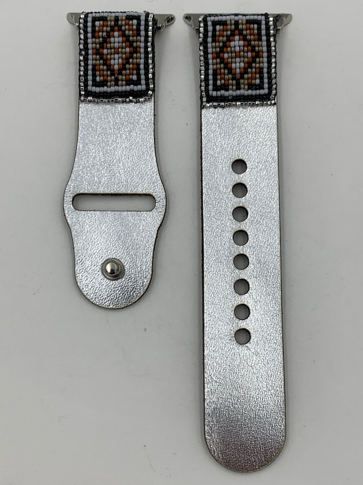 Dwight Nathaniel Beaded Laser cut Leather Apple Watch Band 42/44/45mm #20