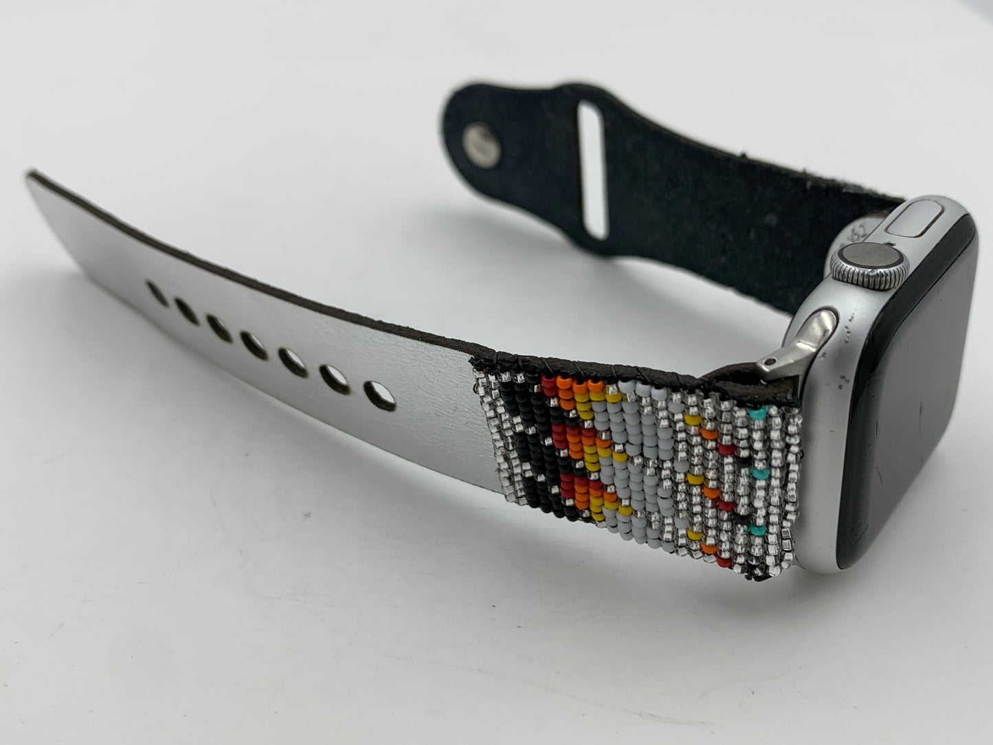 Dwight Nathaniel Beaded Laser cut Leather Apple Watch Band 38/40/41mm #21