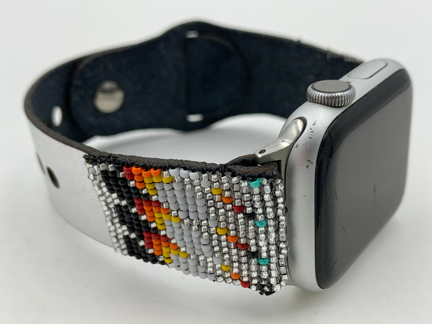 Dwight Nathaniel Beaded Laser cut Leather Apple Watch Band 38/40/41mm #21