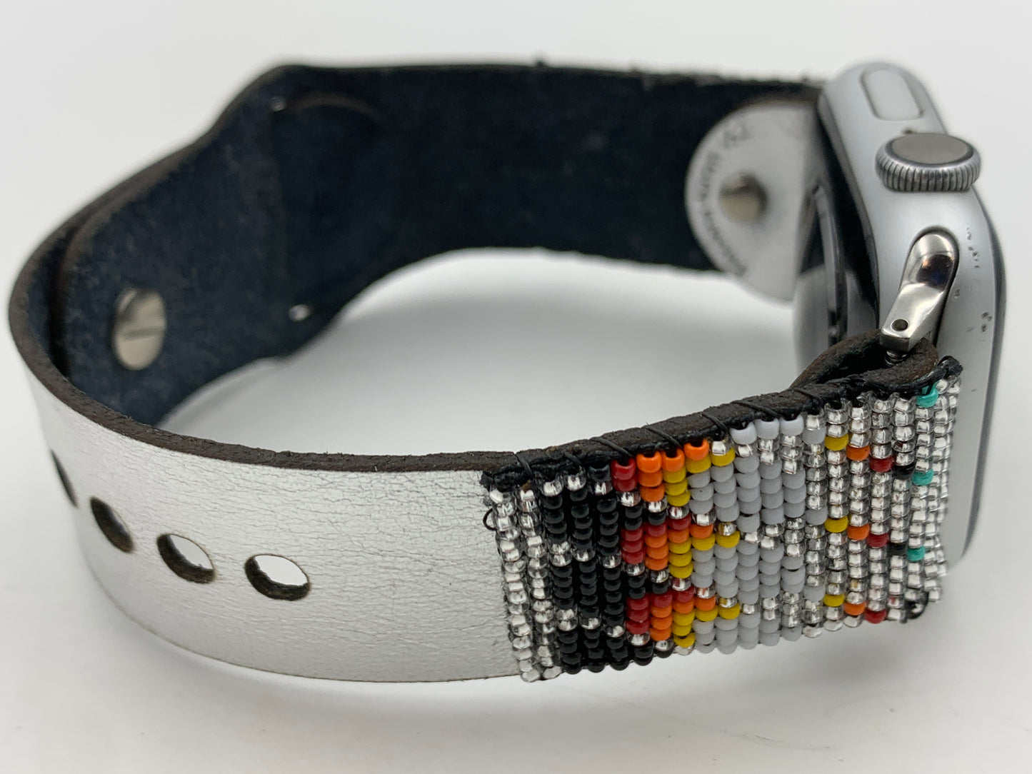 Dwight Nathaniel Beaded Laser cut Leather Apple Watch Band 38/40/41mm #21