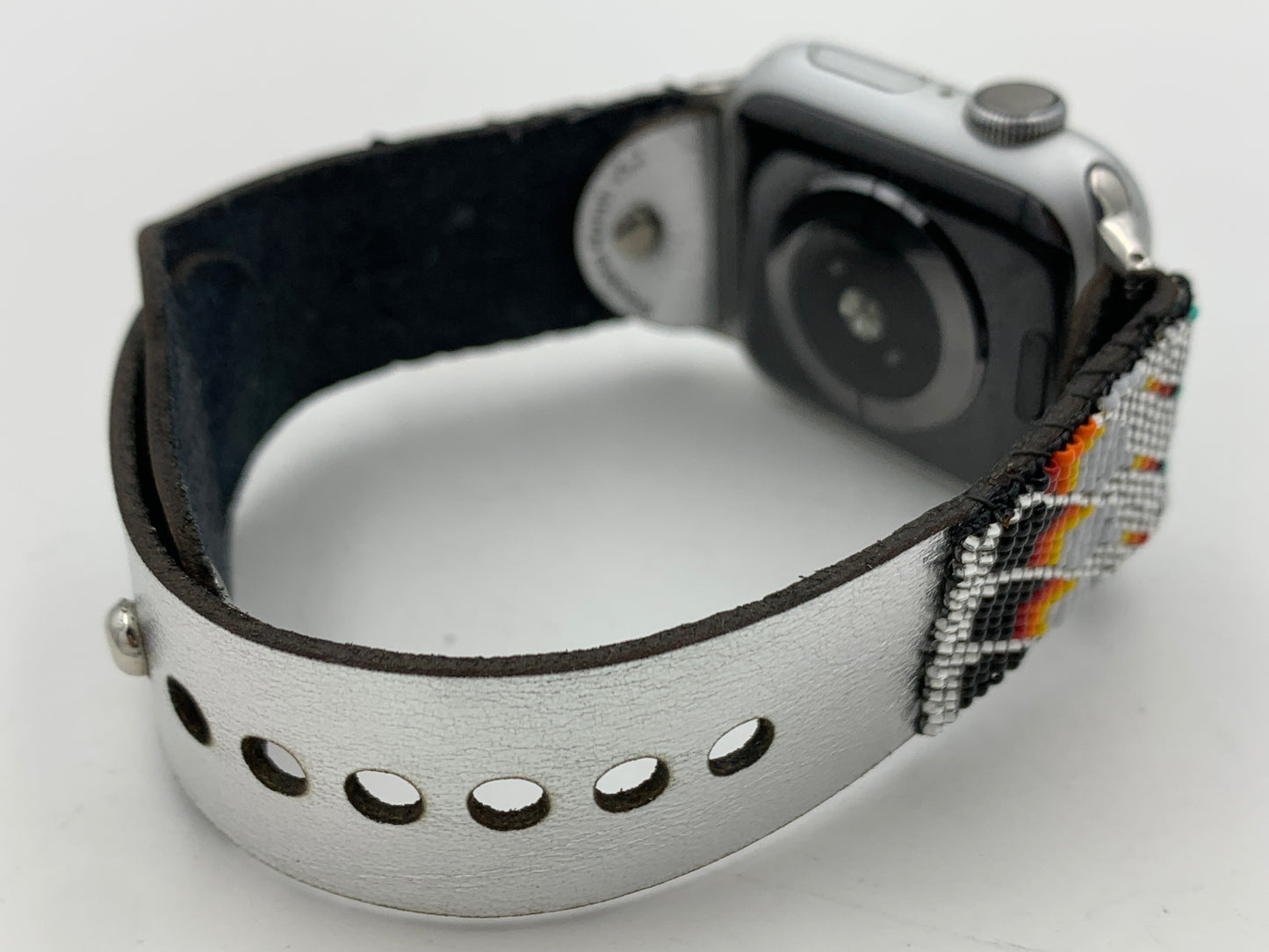Dwight Nathaniel Beaded Laser cut Leather Apple Watch Band 38/40/41mm #21