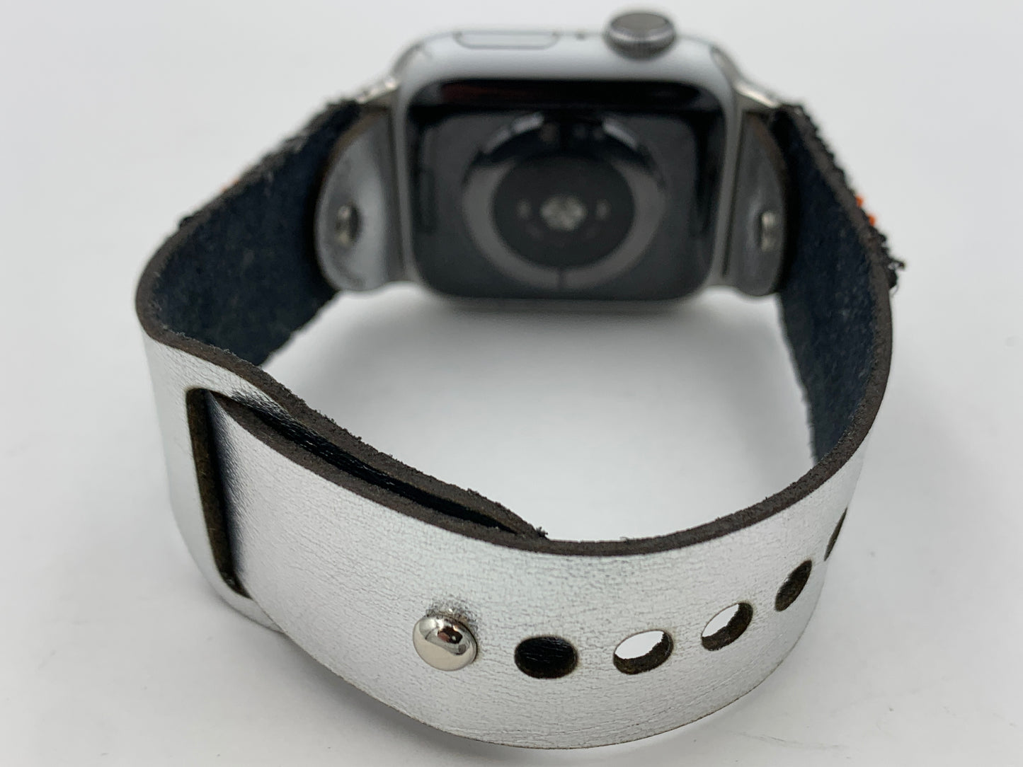 Dwight Nathaniel Beaded Laser cut Leather Apple Watch Band 38/40/41mm #21