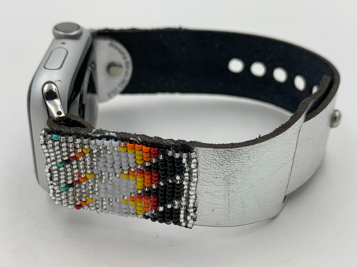 Dwight Nathaniel Beaded Laser cut Leather Apple Watch Band 38/40/41mm #21