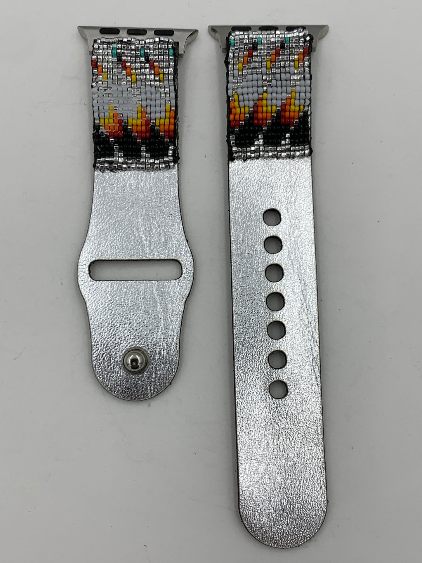 Dwight Nathaniel Beaded Laser cut Leather Apple Watch Band 38/40/41mm #21