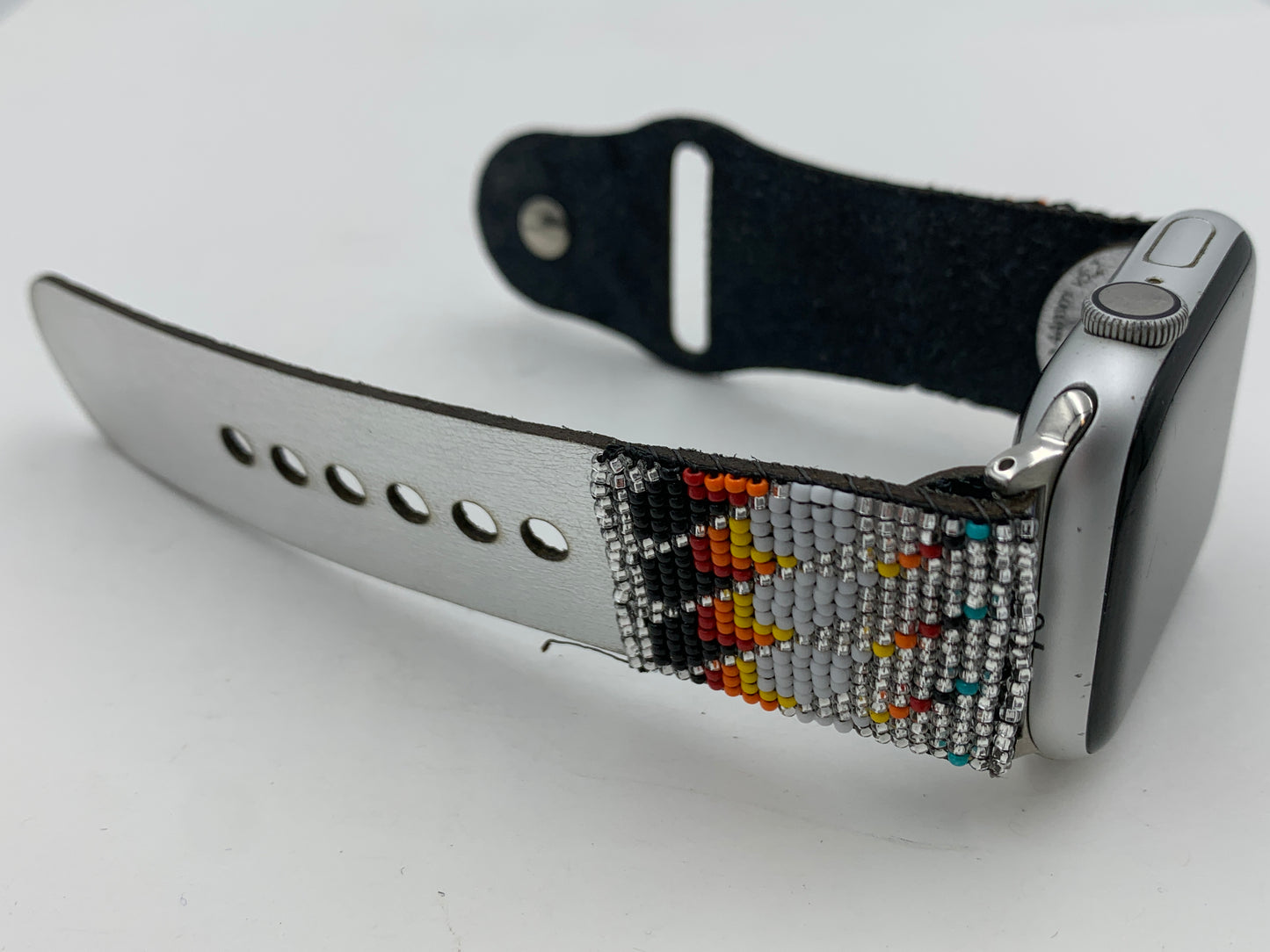 Dwight Nathaniel Beaded Laser cut Leather Apple Watch Band 42/44/45mm #22