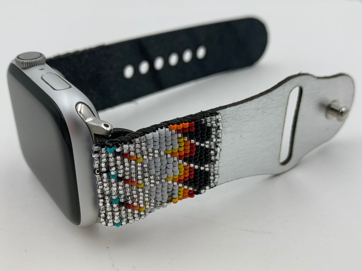 Dwight Nathaniel Beaded Laser cut Leather Apple Watch Band 42/44/45mm #22