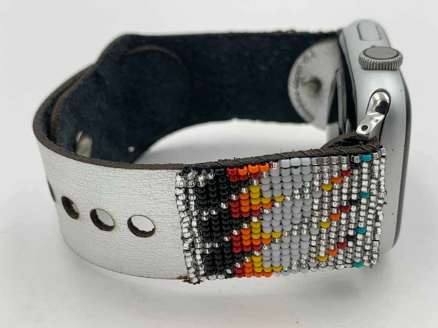Dwight Nathaniel Beaded Laser cut Leather Apple Watch Band 42/44/45mm #22