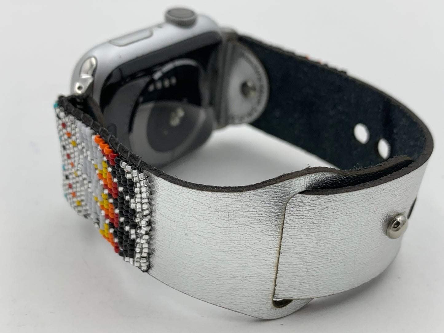 Dwight Nathaniel Beaded Laser cut Leather Apple Watch Band 42/44/45mm #22