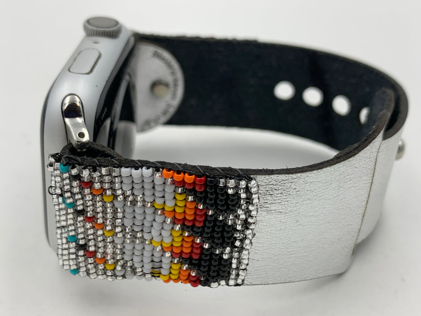 Dwight Nathaniel Beaded Laser cut Leather Apple Watch Band 42/44/45mm #22