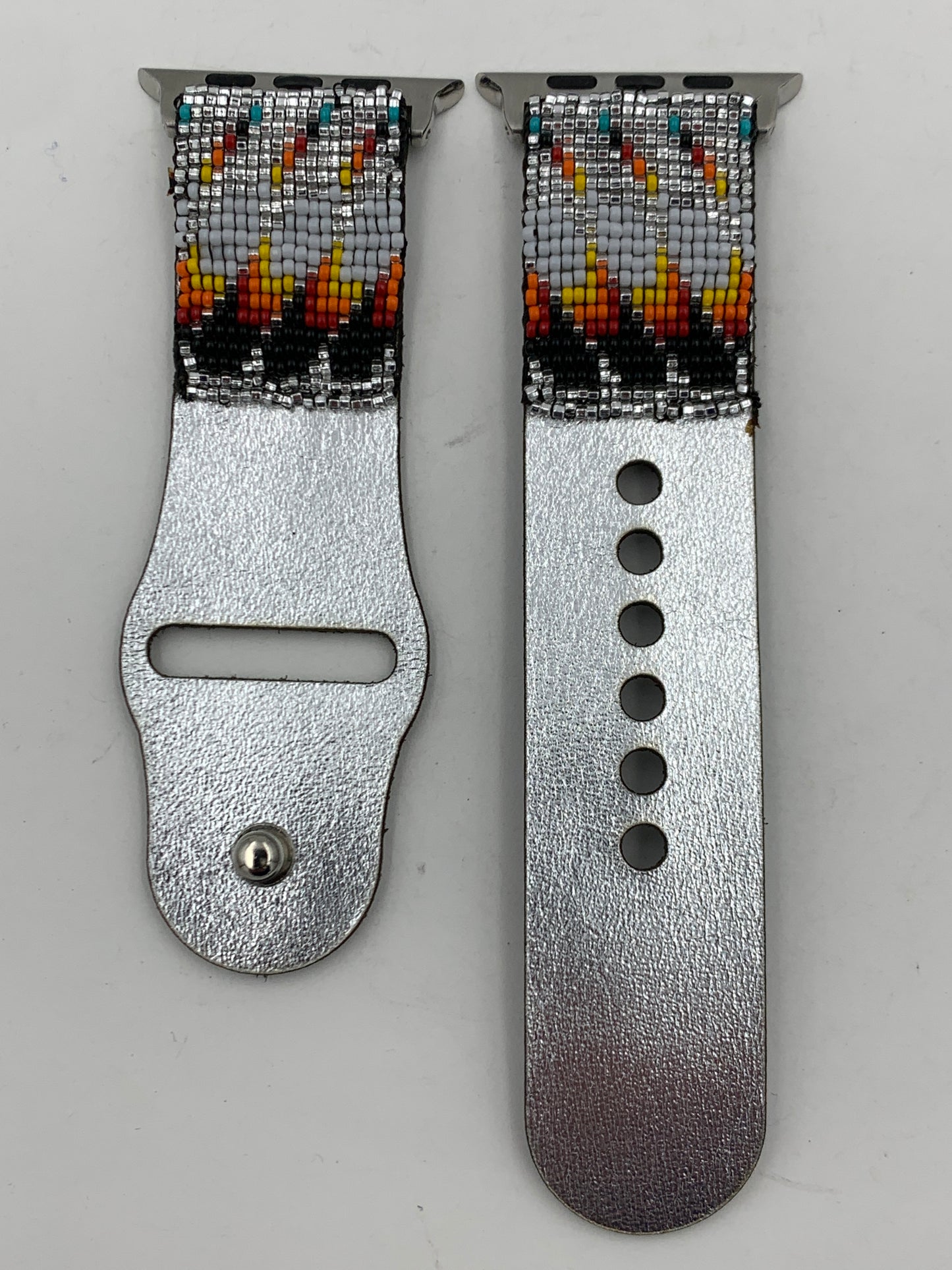 Dwight Nathaniel Beaded Laser cut Leather Apple Watch Band 42/44/45mm #22