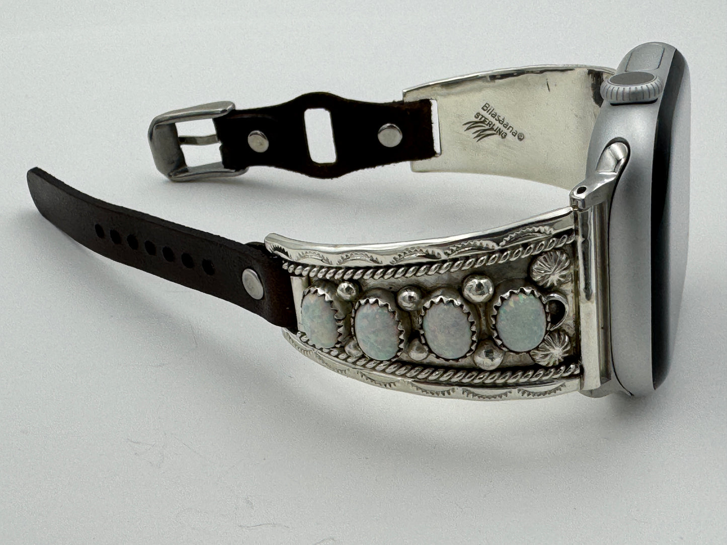 Nelson Morgan 42/44/45mm Ladies Sterling Silver 4 Stone Faux Opal #47
