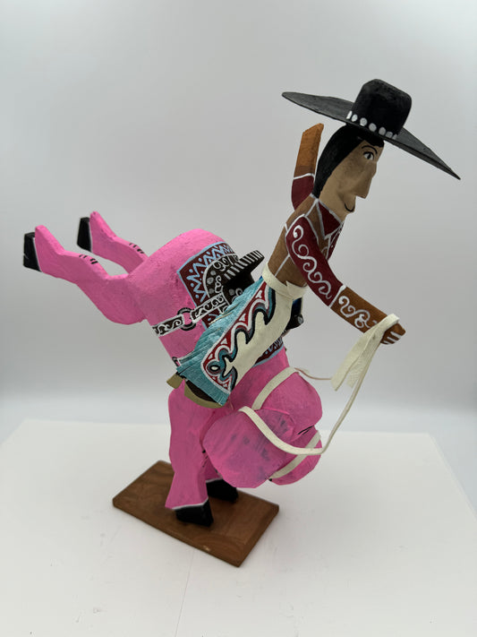 Delbert Buck Cowboy on Pink Pig #0023