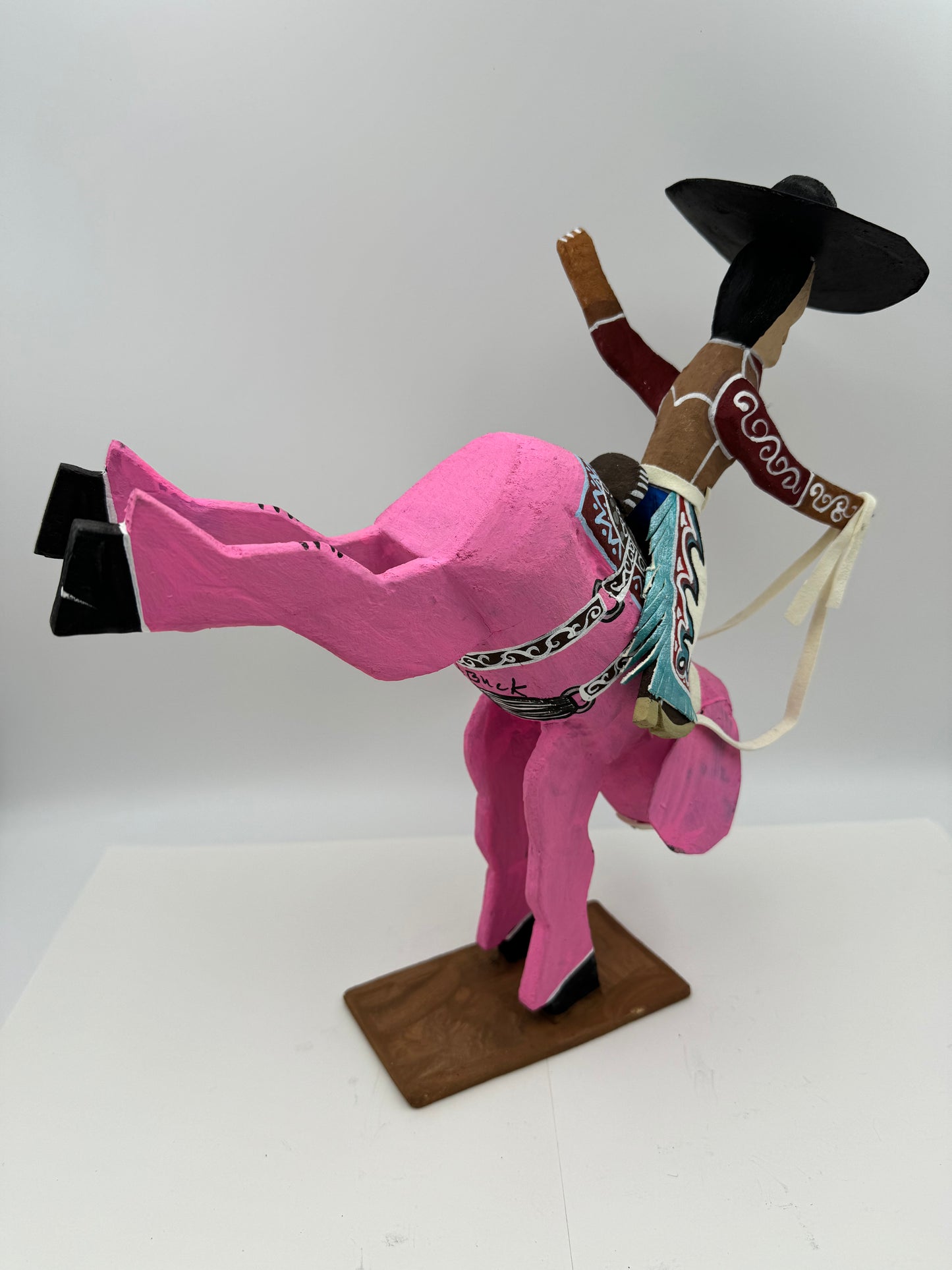 Delbert Buck Cowboy on Pink Pig #0023