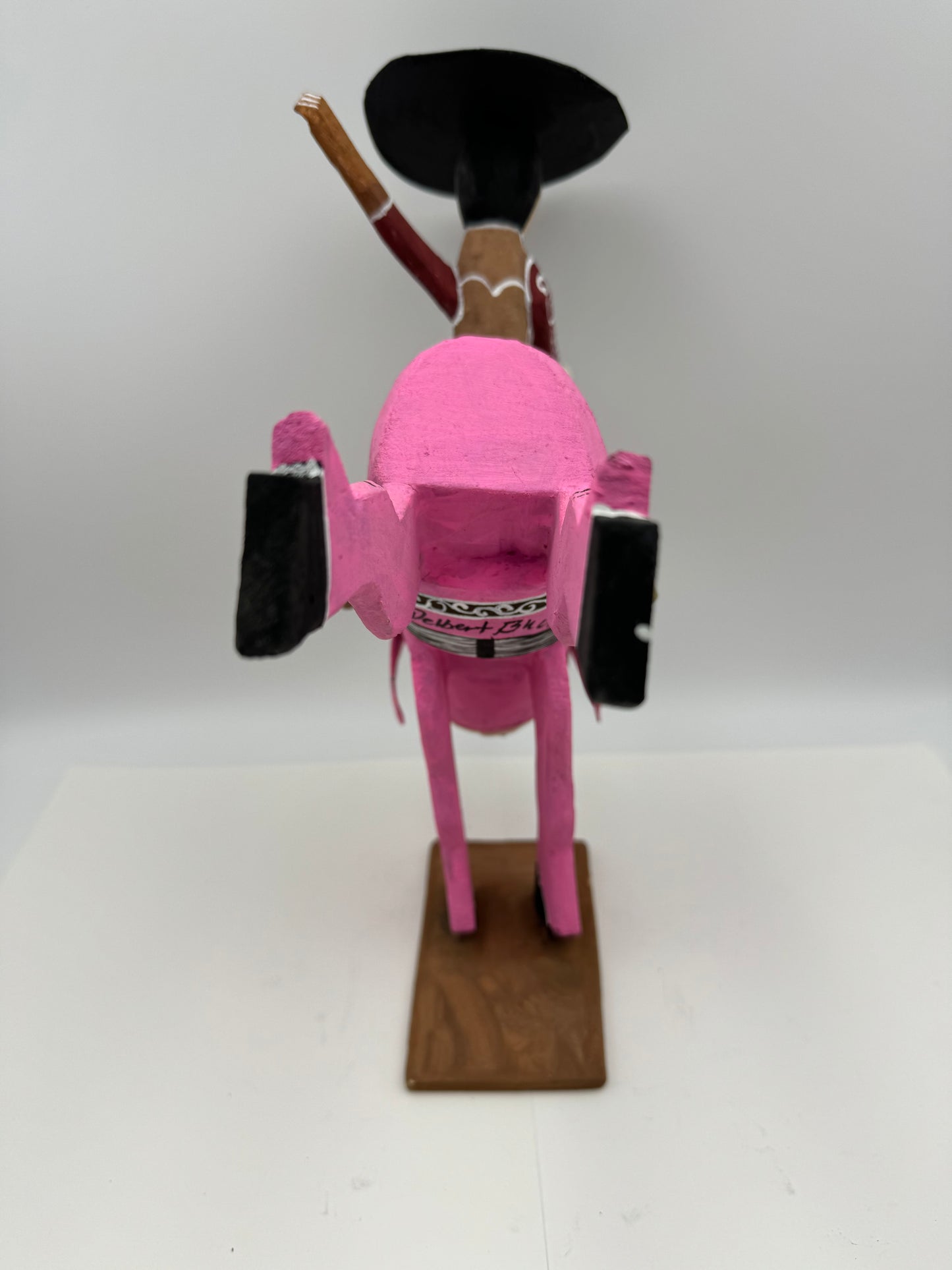 Delbert Buck Cowboy on Pink Pig #0023
