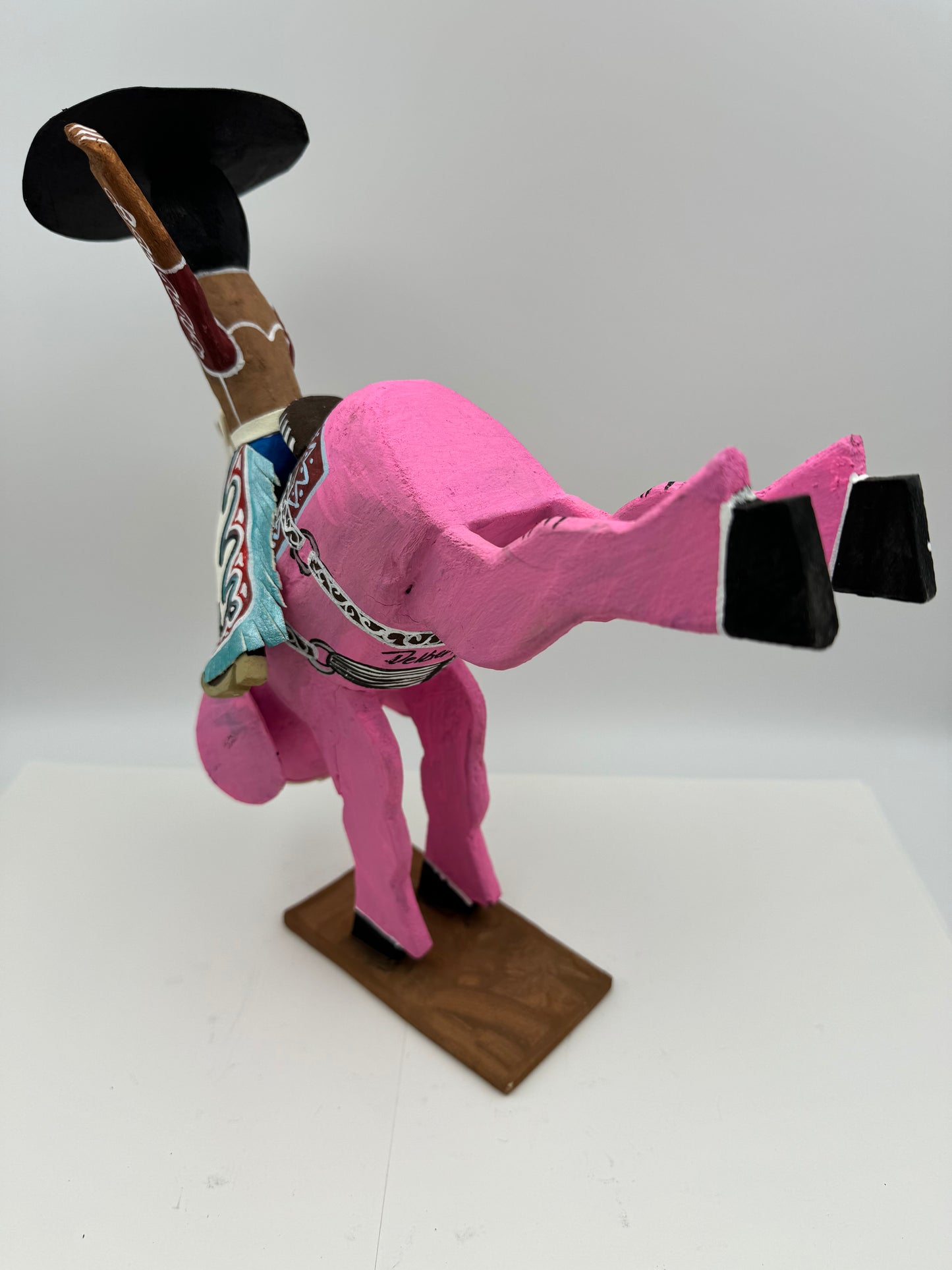 Delbert Buck Cowboy on Pink Pig #0023