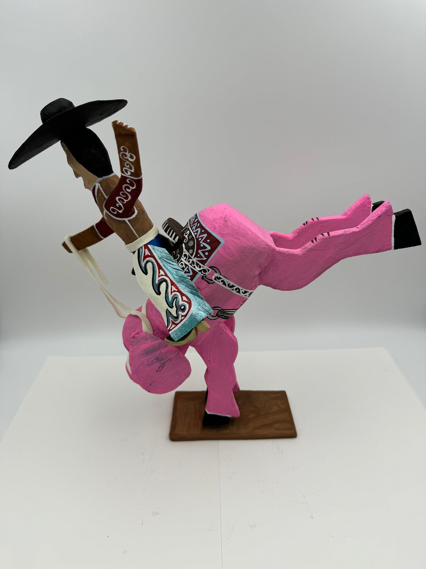 Delbert Buck Cowboy on Pink Pig #0023