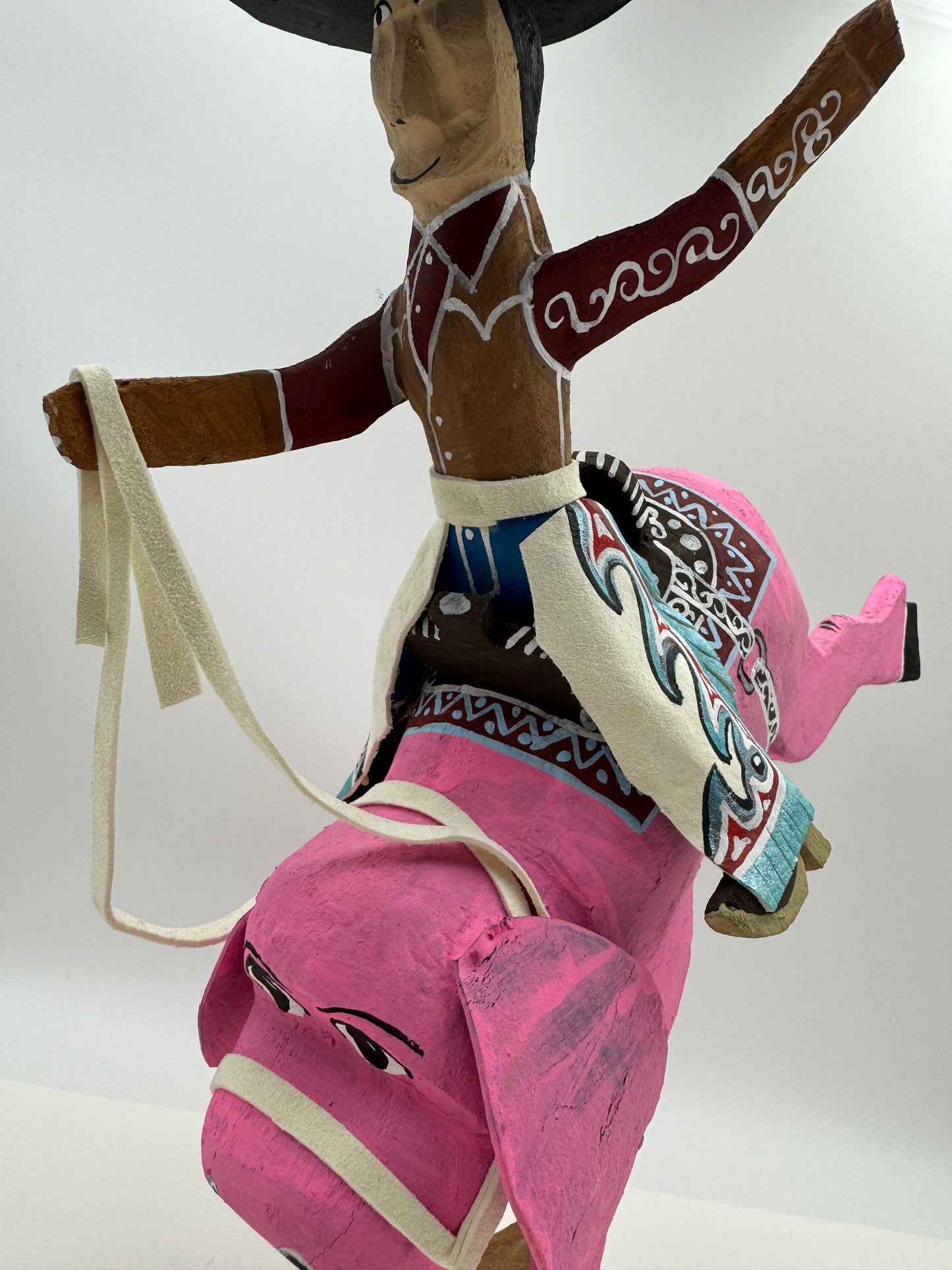 Delbert Buck Cowboy on Pink Pig #0023