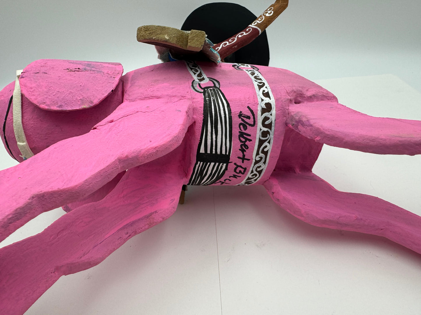 Delbert Buck Cowboy on Pink Pig #0023