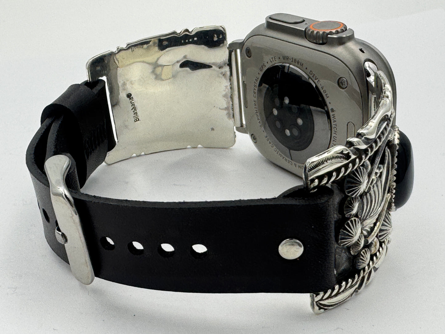 Jeanette Dale 42/44/45/46mm Trapezoid Black Onyx and Silver Twisted wire Ultra #137