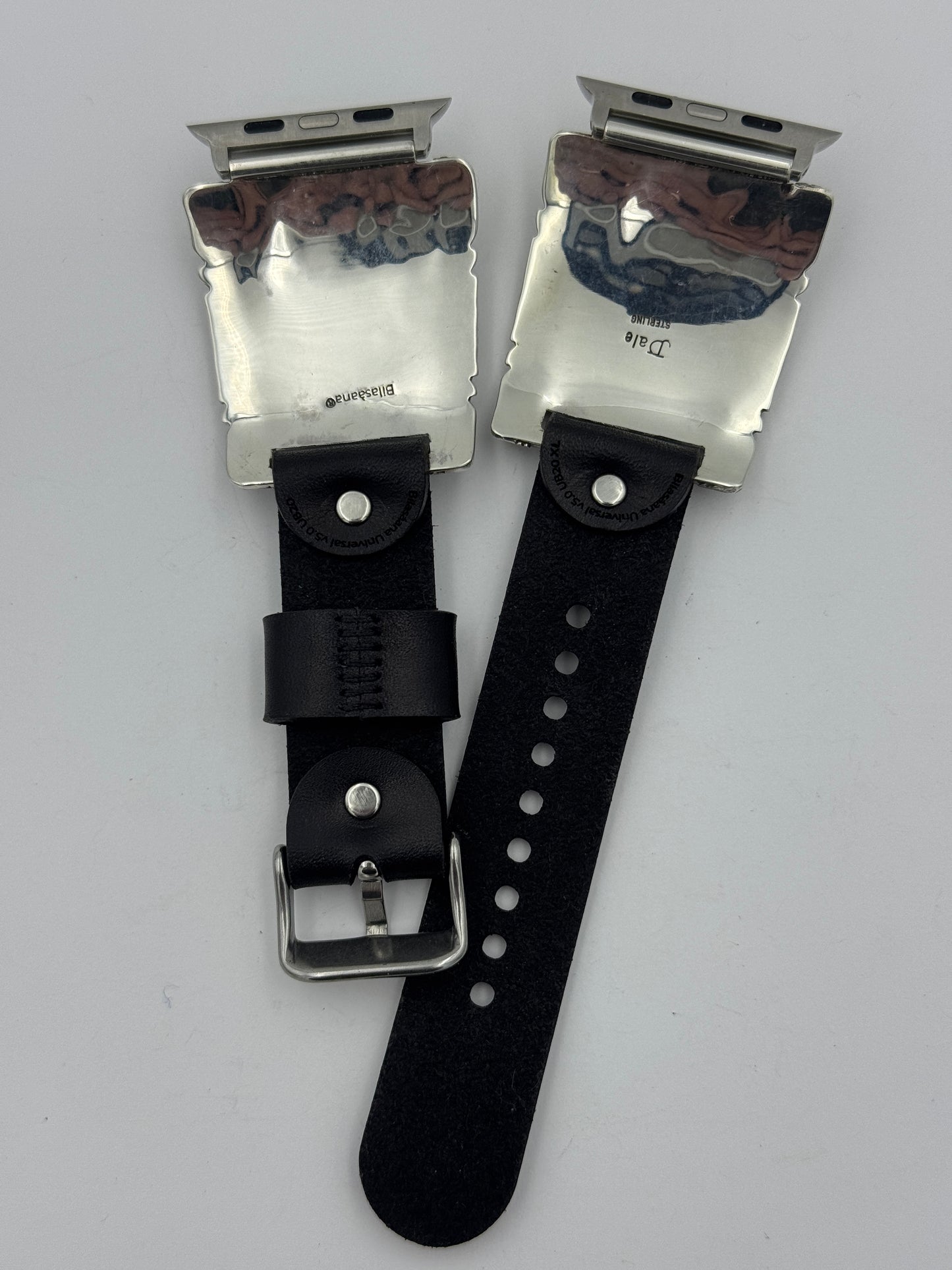 Jeanette Dale 42/44/45/46mm Trapezoid Black Onyx and Silver Twisted wire Ultra #137