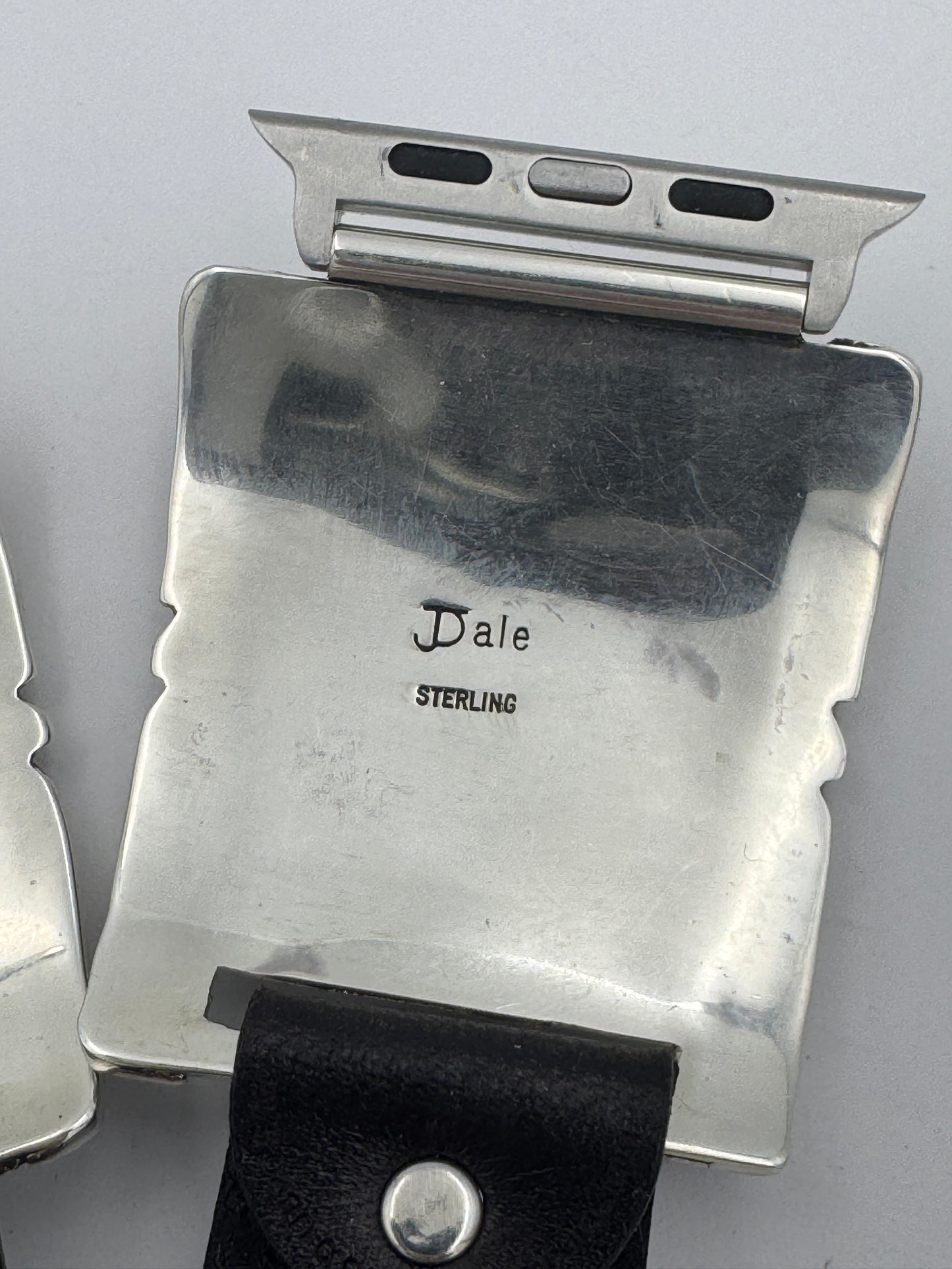 Jeanette Dale 42/44/45/49mm Trapezoid Sterling Silver Turquoise Twisted Wire Ultra #135