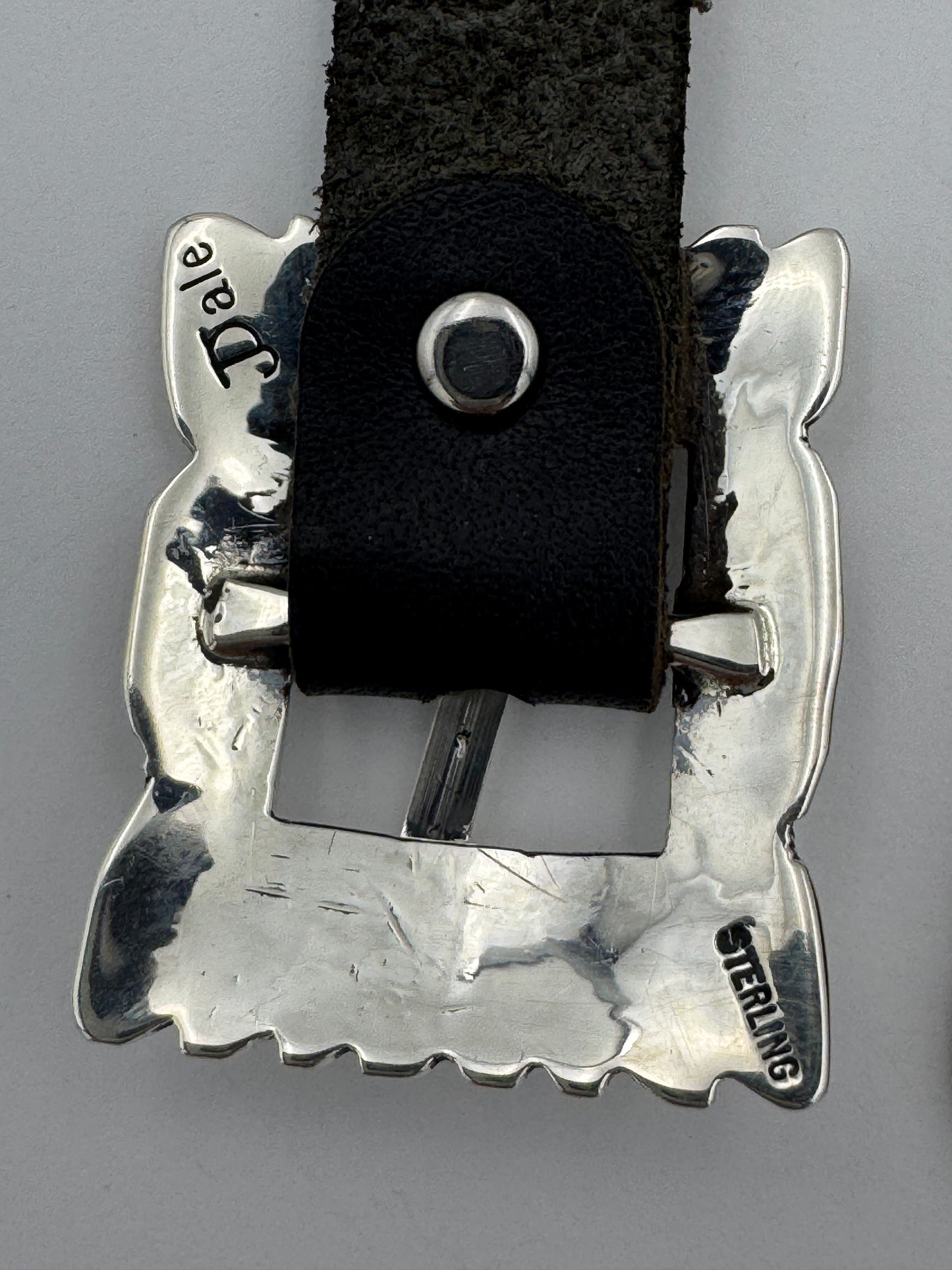 Jeanette Dale 38/40/41mm Sterling Silver Concho Apple Watch Band #49