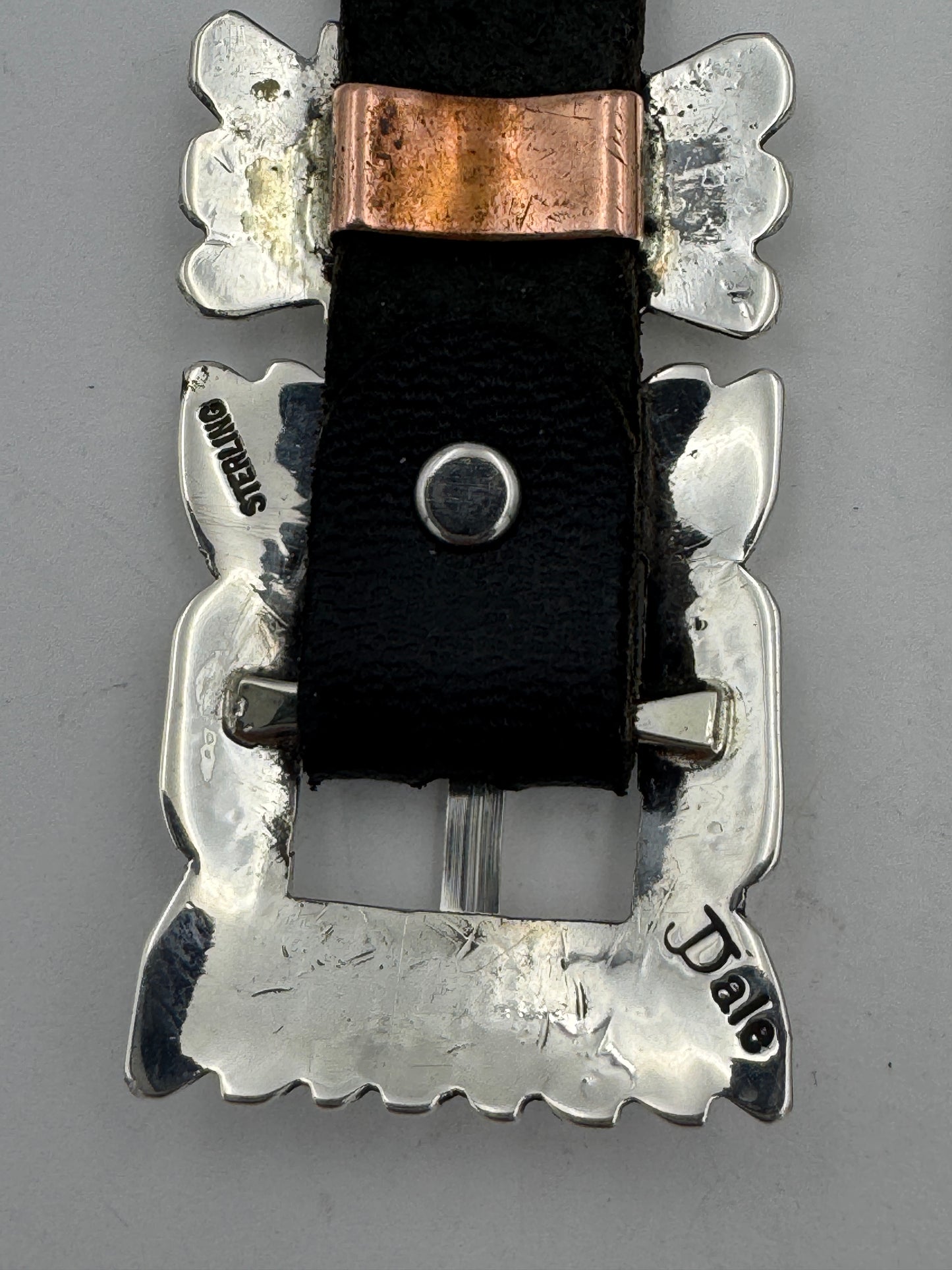 Jeanette Dale 42/44/45mm Sterling Silver Concho Apple Watch Band #51