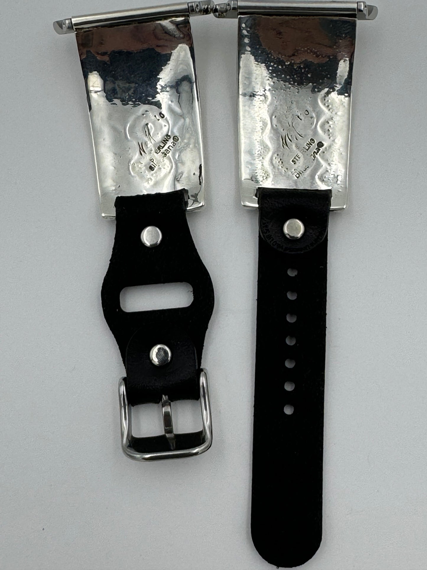 Nelson Morgan 42/44/45mm Unisex Stamped Sterling Silver and Turquoise and #10