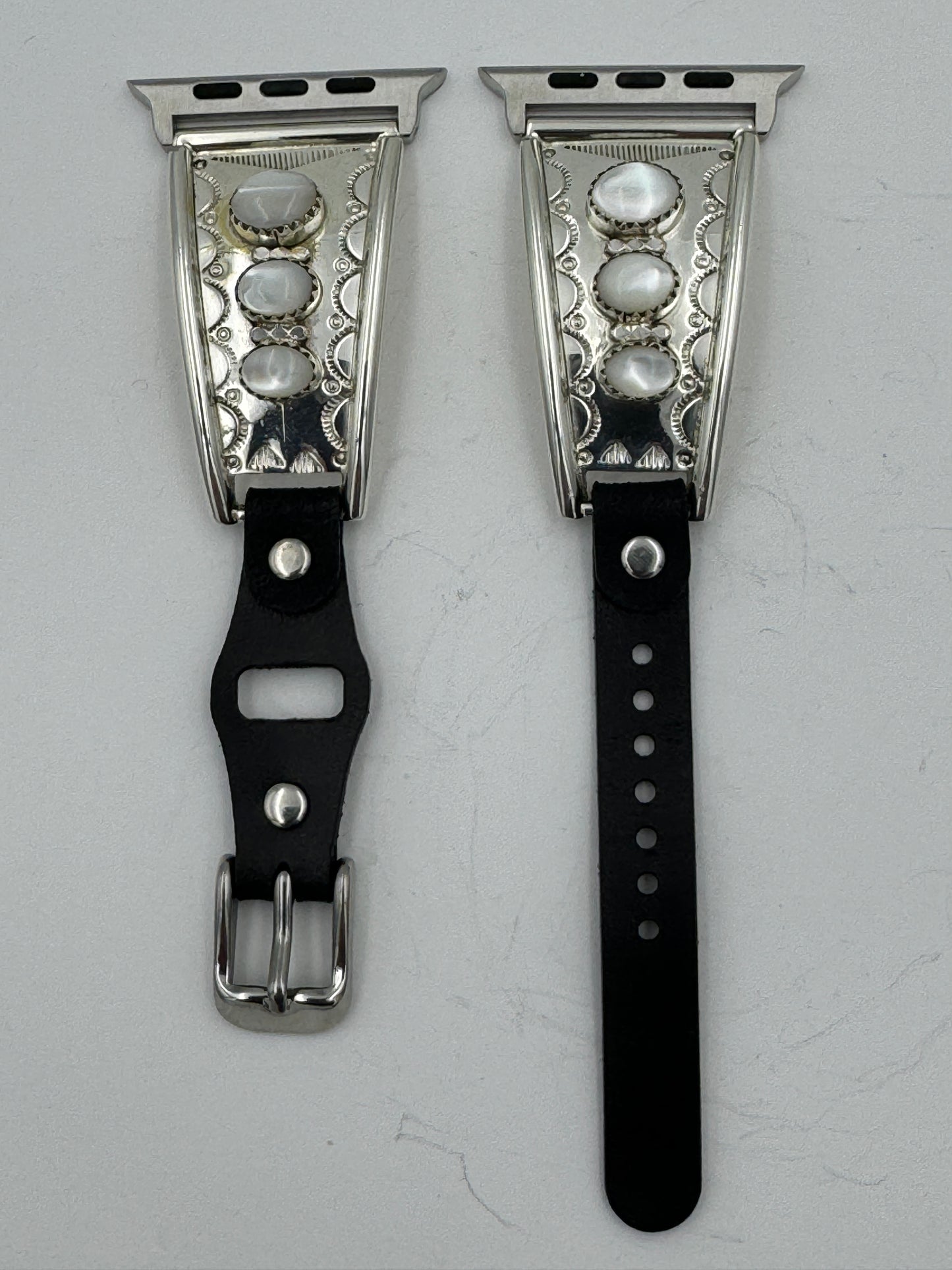 Nelson Morgan 42/44/45mm Ladies Sterling Silver Mother of Peal #18