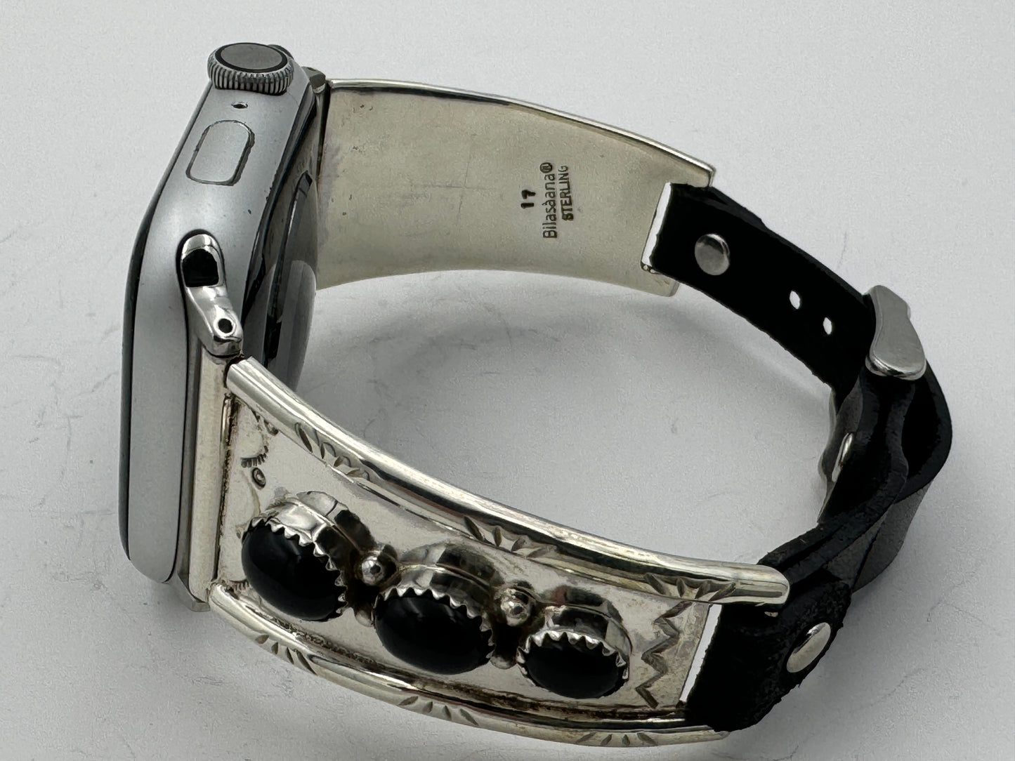 Nelson Morgan 42/44/45mm Ladies Sterling Silver Black Onyx #17