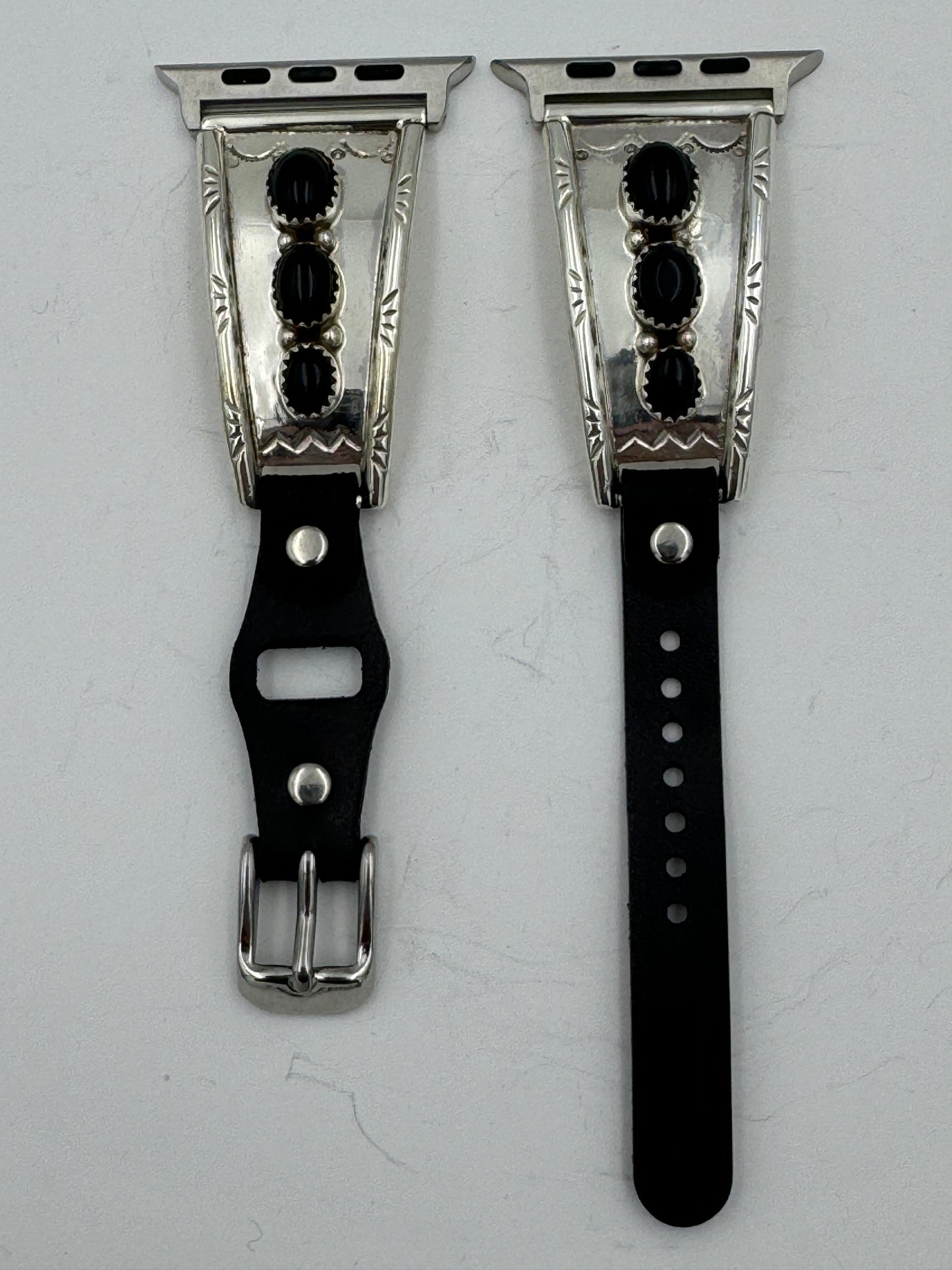 Nelson Morgan 42/44/45mm Ladies Sterling Silver Black Onyx #17