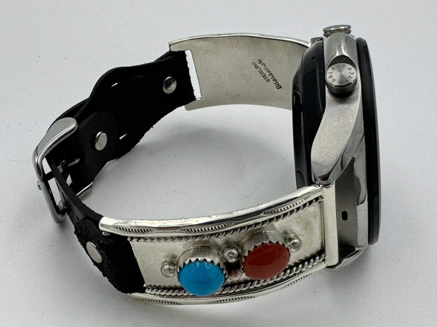 Nelson Morgan Samsung Galaxy 41mm Sterling Silver Turquoise and Coral #21