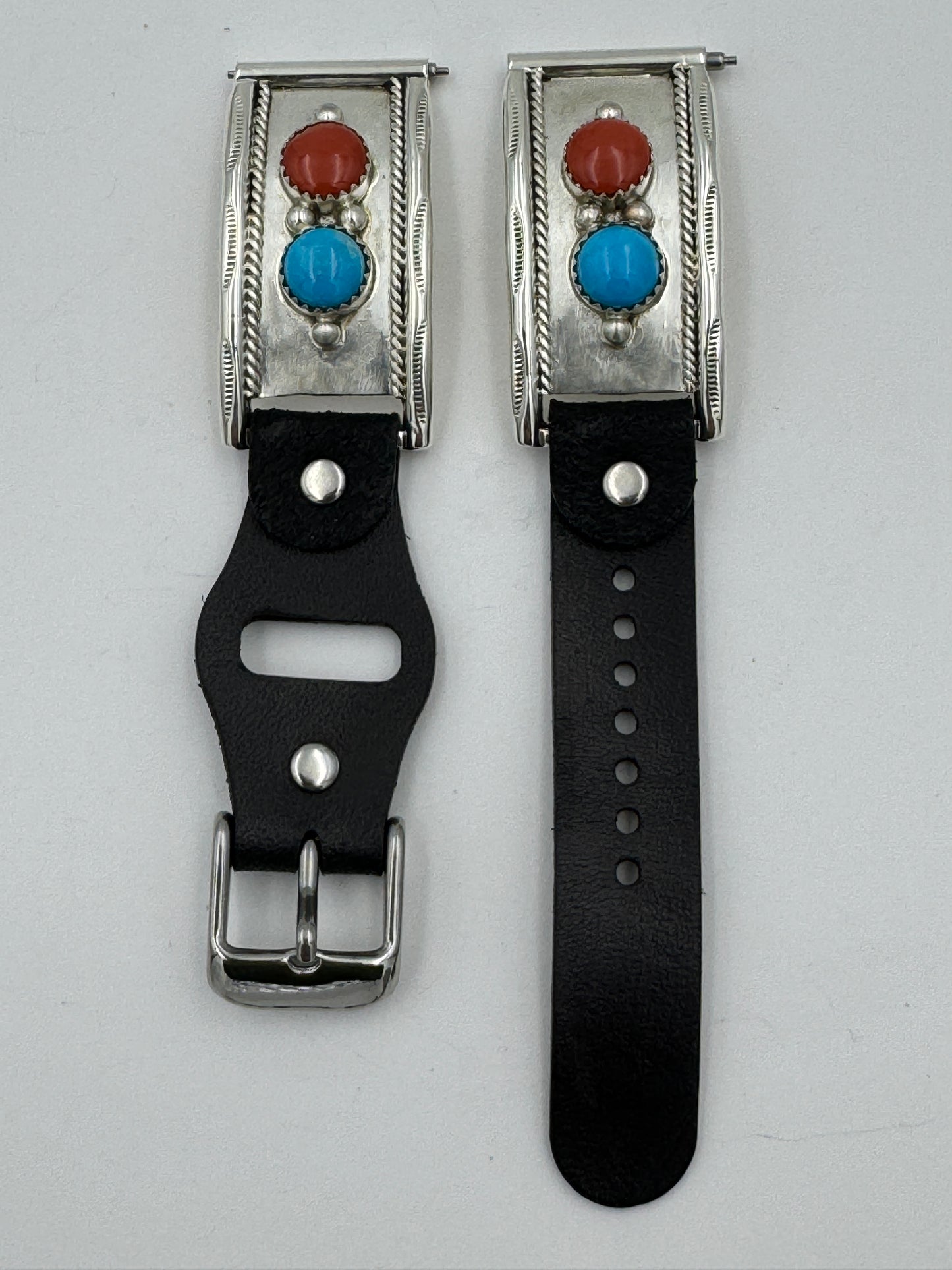 Nelson Morgan Samsung Galaxy 41mm Sterling Silver Turquoise and Coral #21