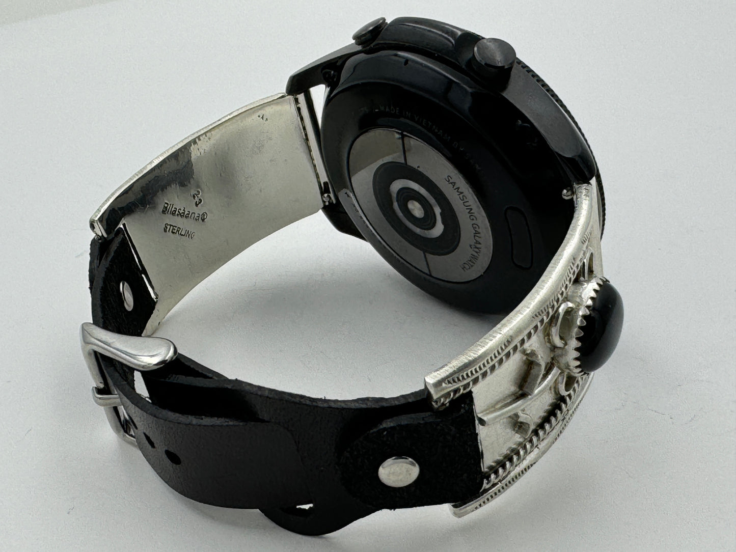 Nelson Morgan 45mm Samsung Galaxy Sterling Silver Black Onyx #23