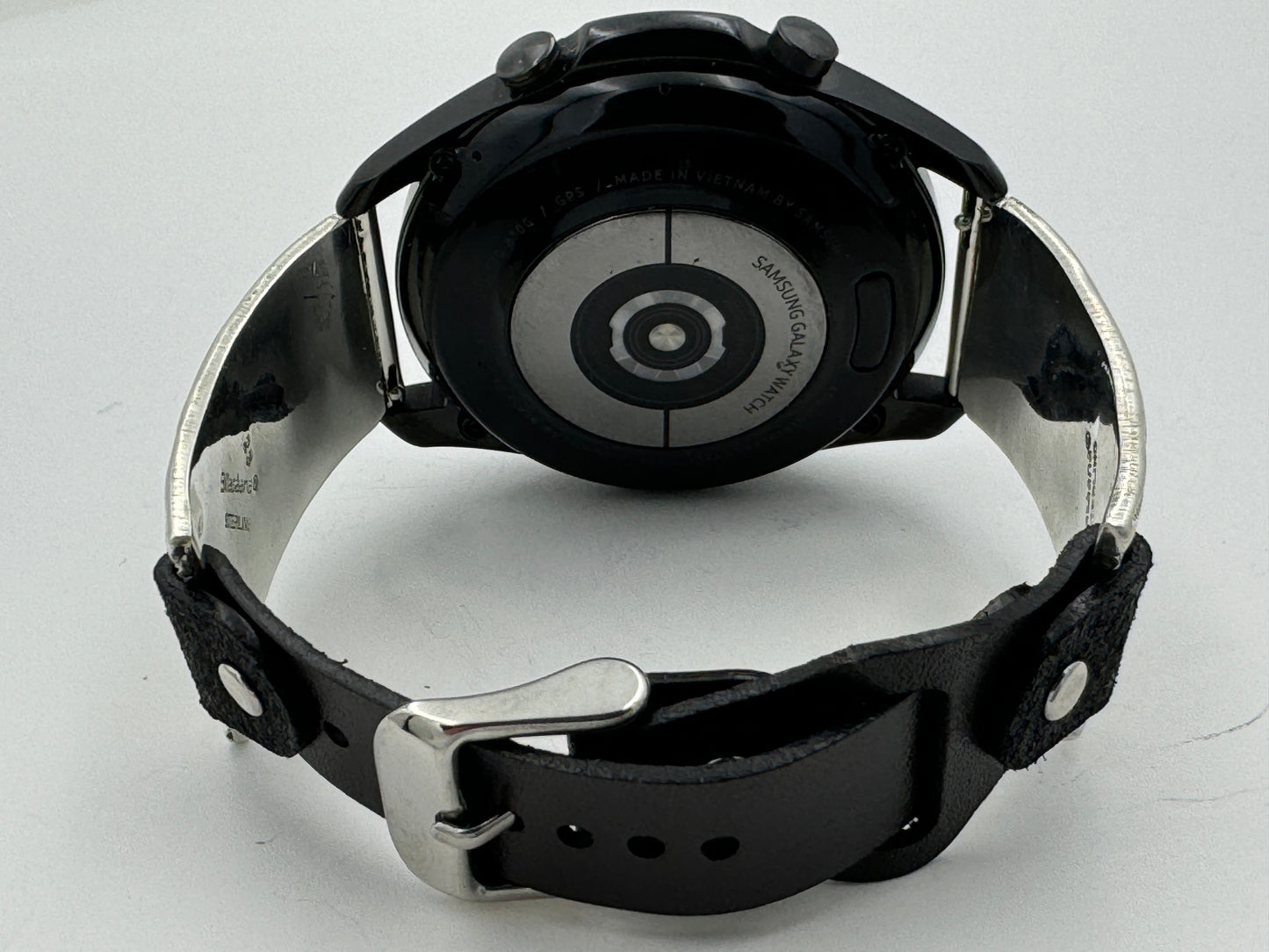 Nelson Morgan 45mm Samsung Galaxy Sterling Silver Black Onyx #23