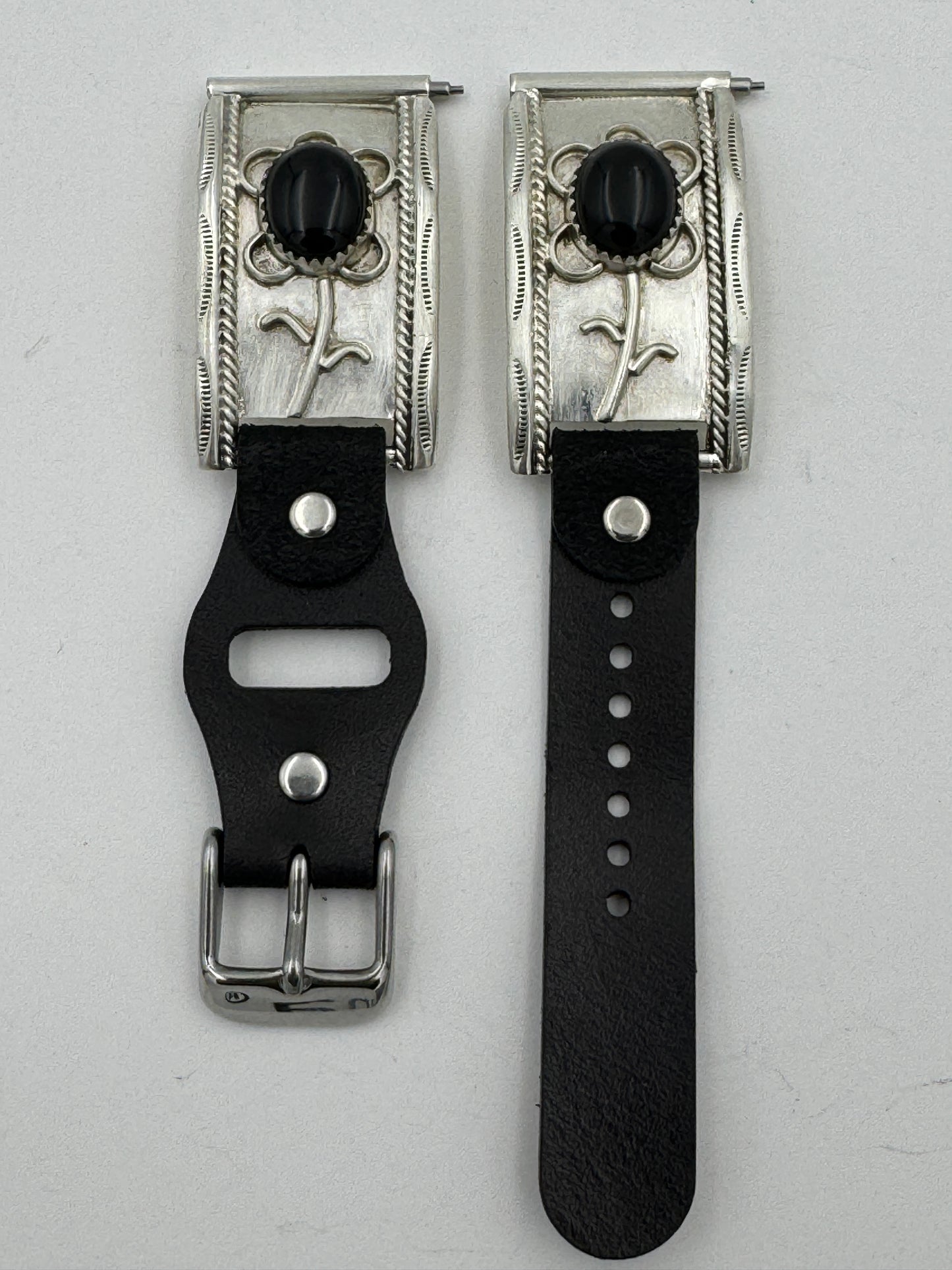 Nelson Morgan 45mm Samsung Galaxy Sterling Silver Black Onyx #23