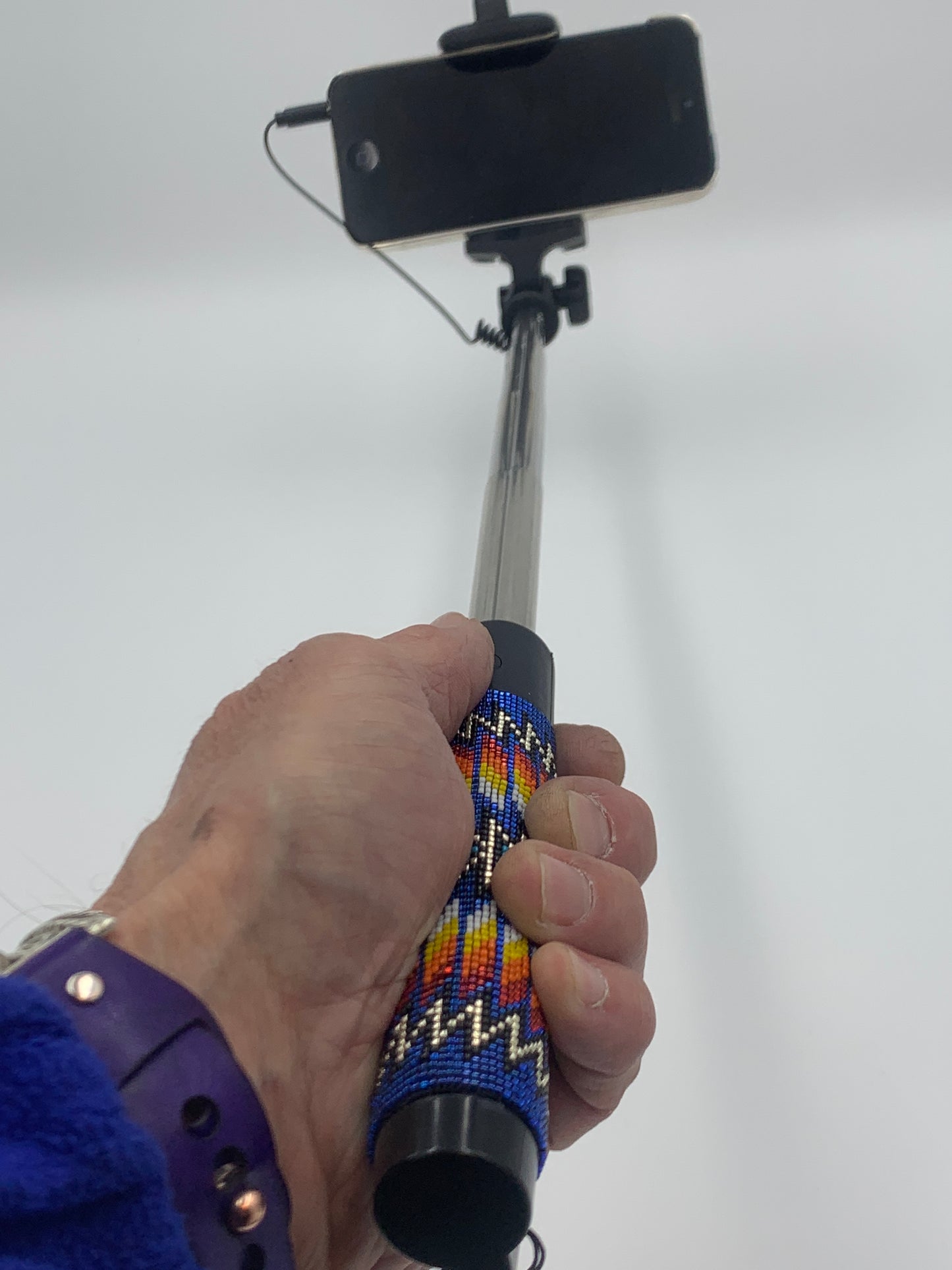 Dwight Nathaniel Beaded Handle Wired Selfie Stick #1