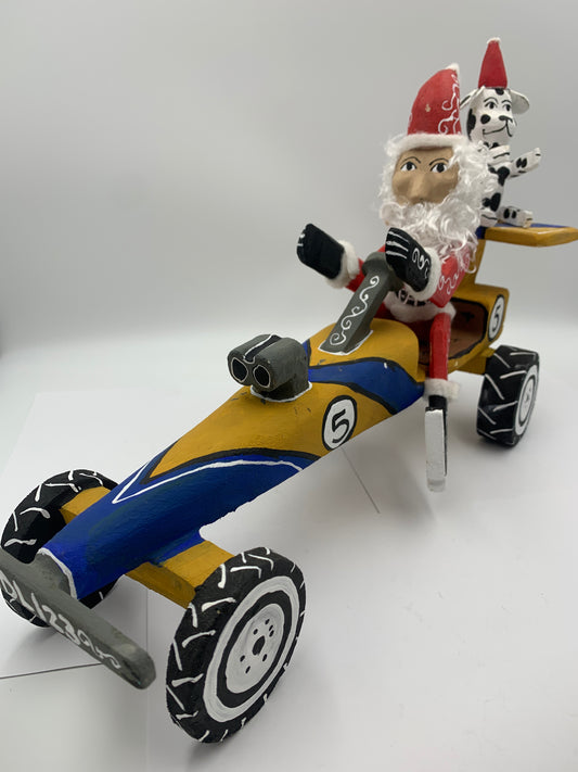 Delbert Buck Santa in Race Car #0011