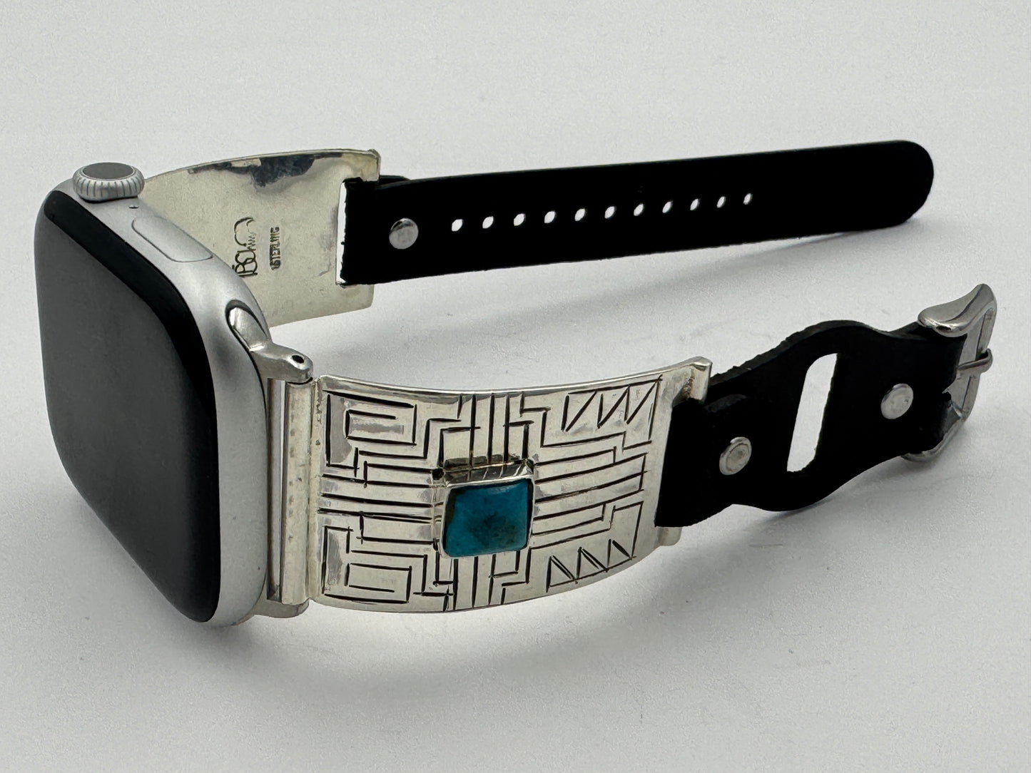 Tony Chino 42/44/45mm Unisex Sterling Silver Zia Turquoise #59