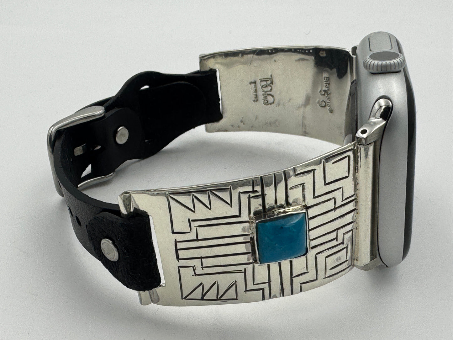 Tony Chino 42/44/45mm Unisex Sterling Silver Zia Turquoise #59