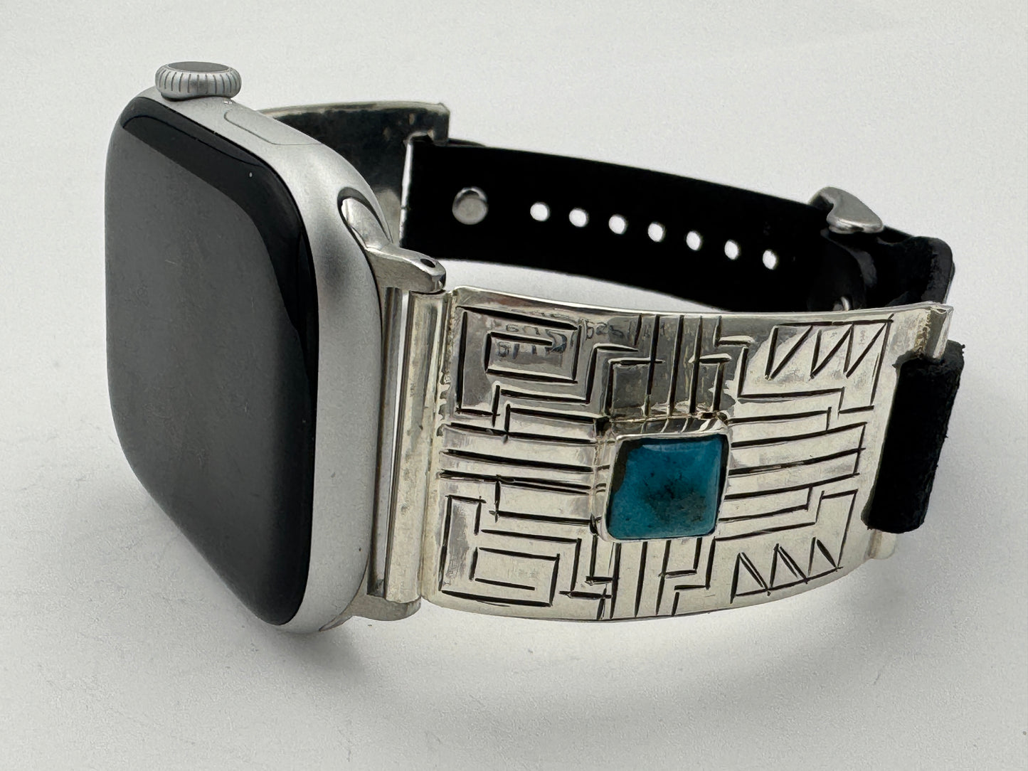 Tony Chino 42/44/45mm Unisex Sterling Silver Zia Turquoise #59